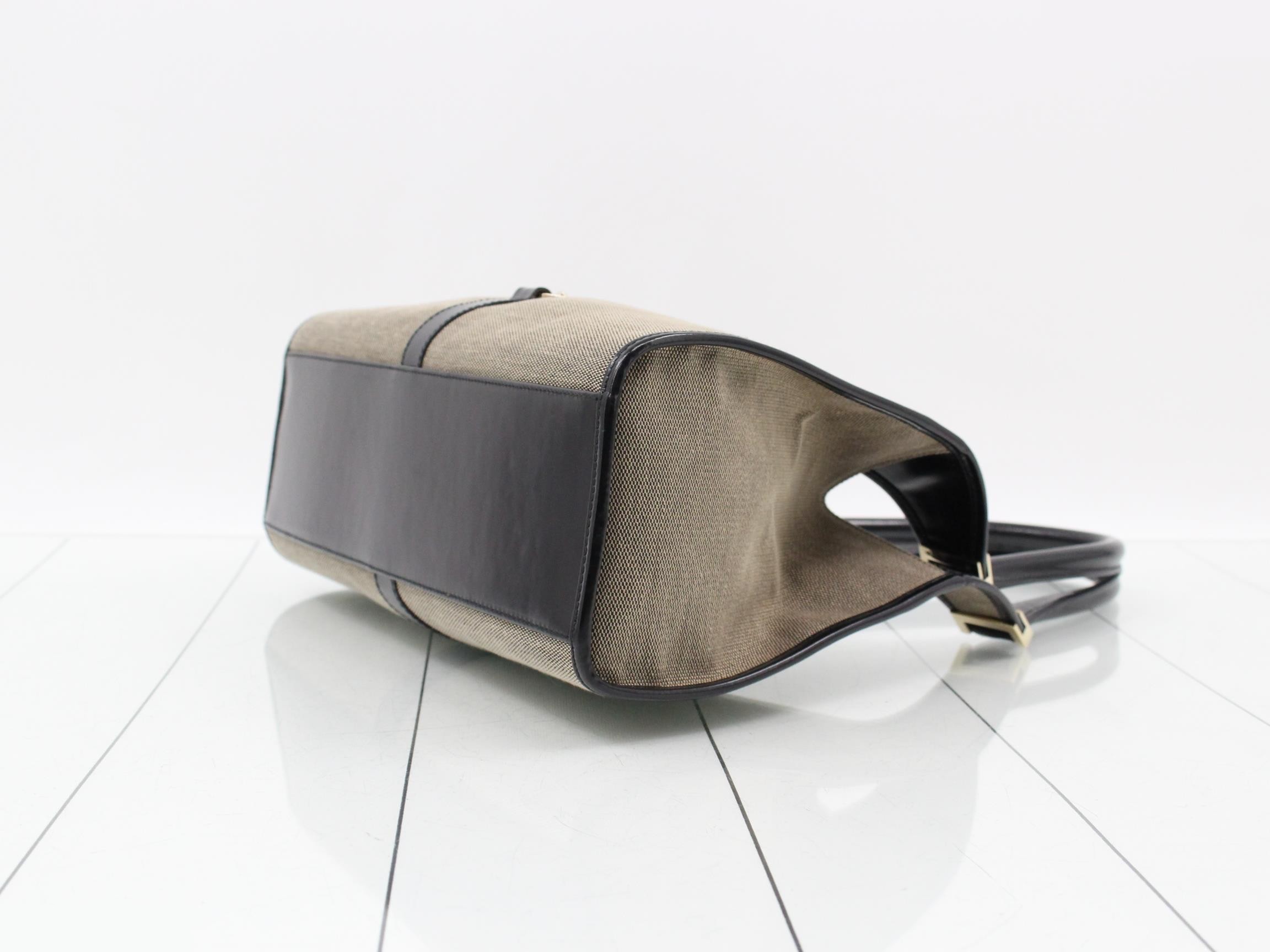 Jackie (Bag) Tote Bag, Canvas, Gray x Black — view 6