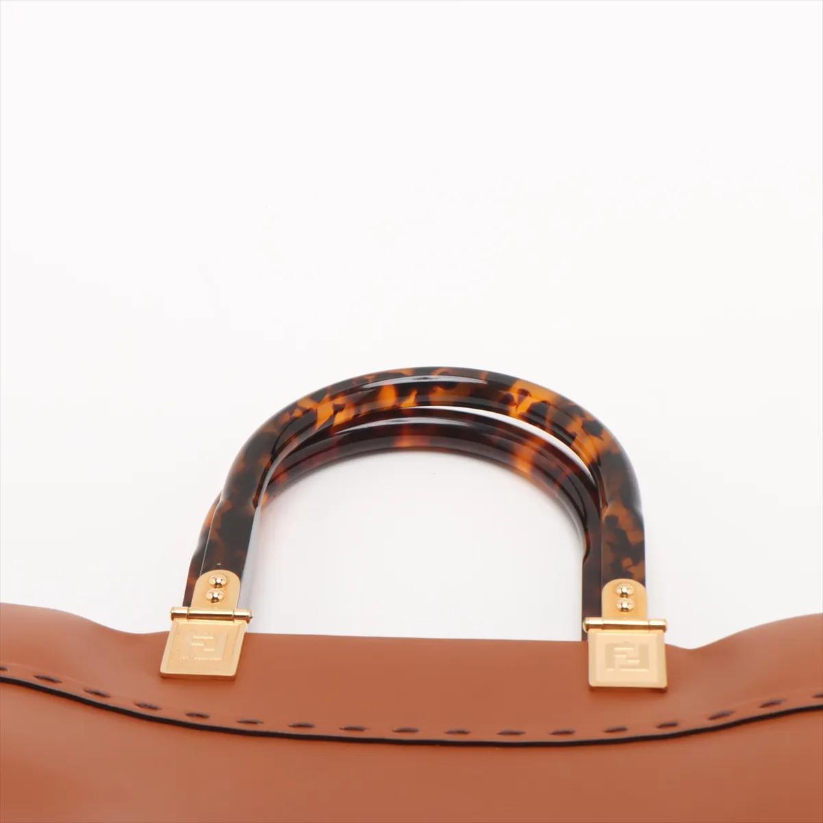 Sunshine Leather Tote Bag Brown 8BH372 — view 6