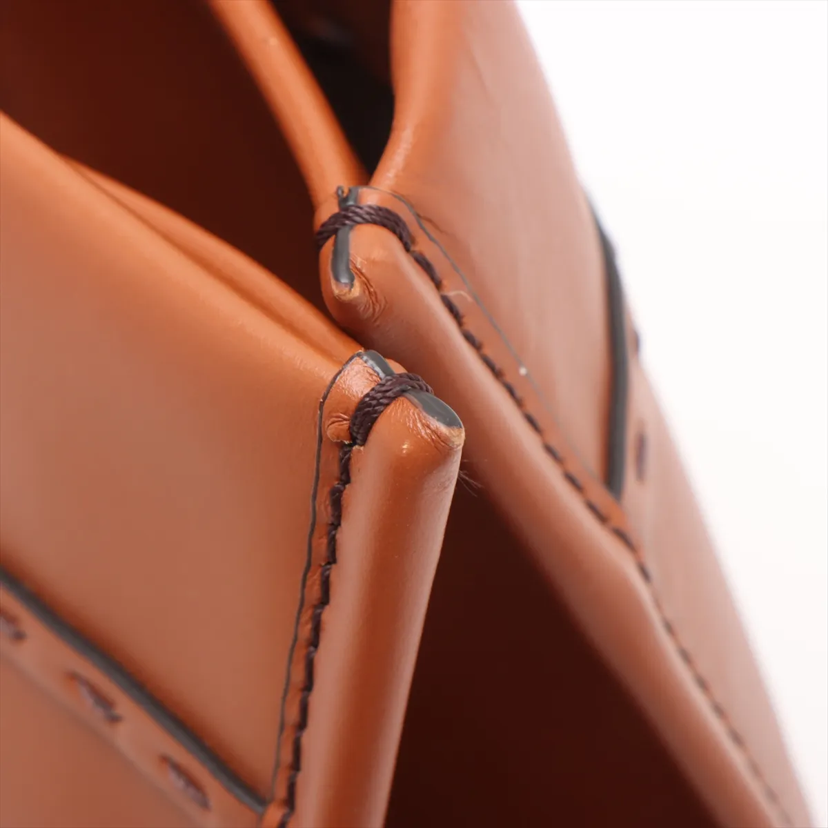 Sunshine Leather Tote Bag Brown 8BH372 — view 10