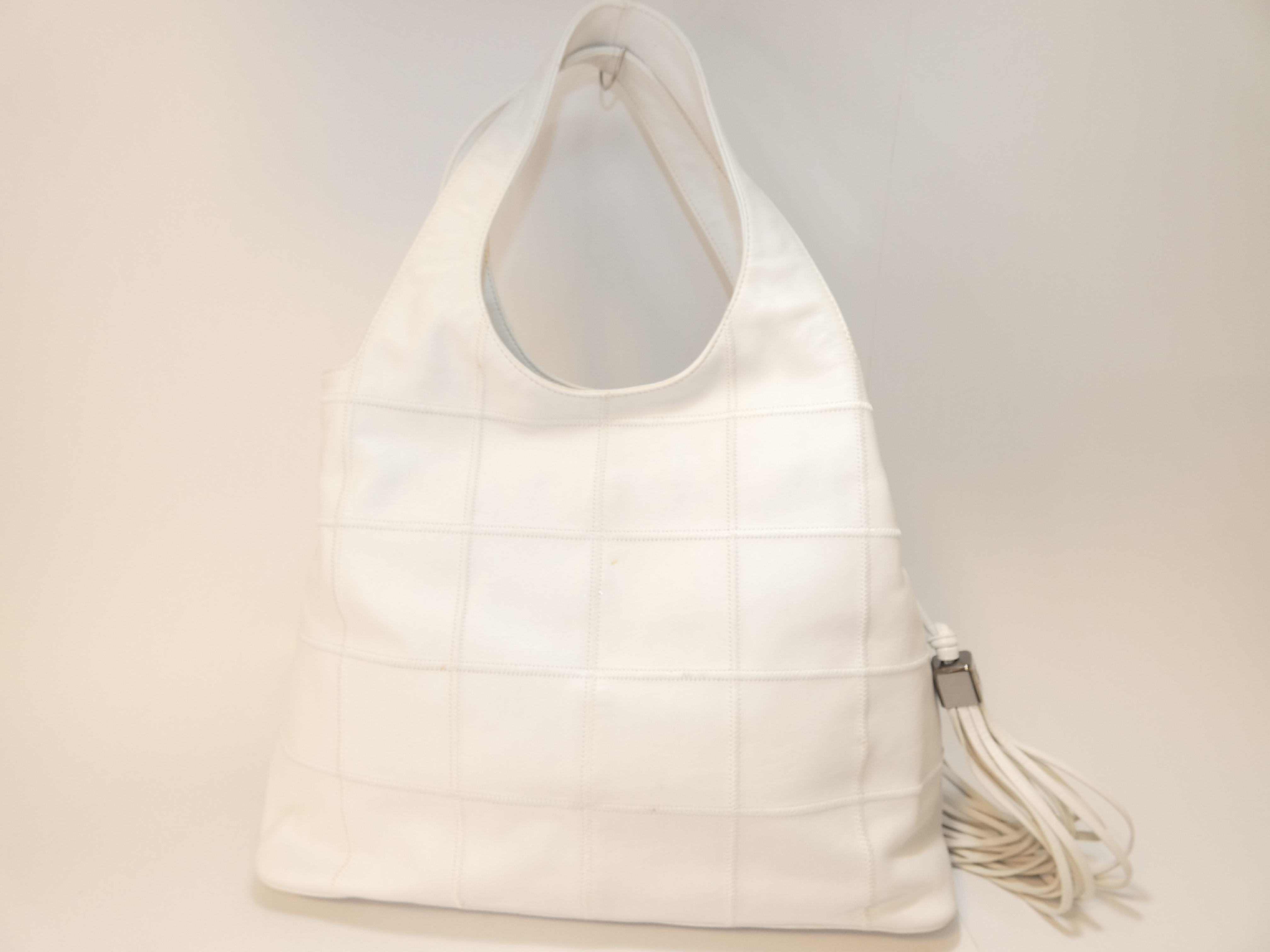 Chocolate Bar Fringe Leather Tote Handbag — view 3