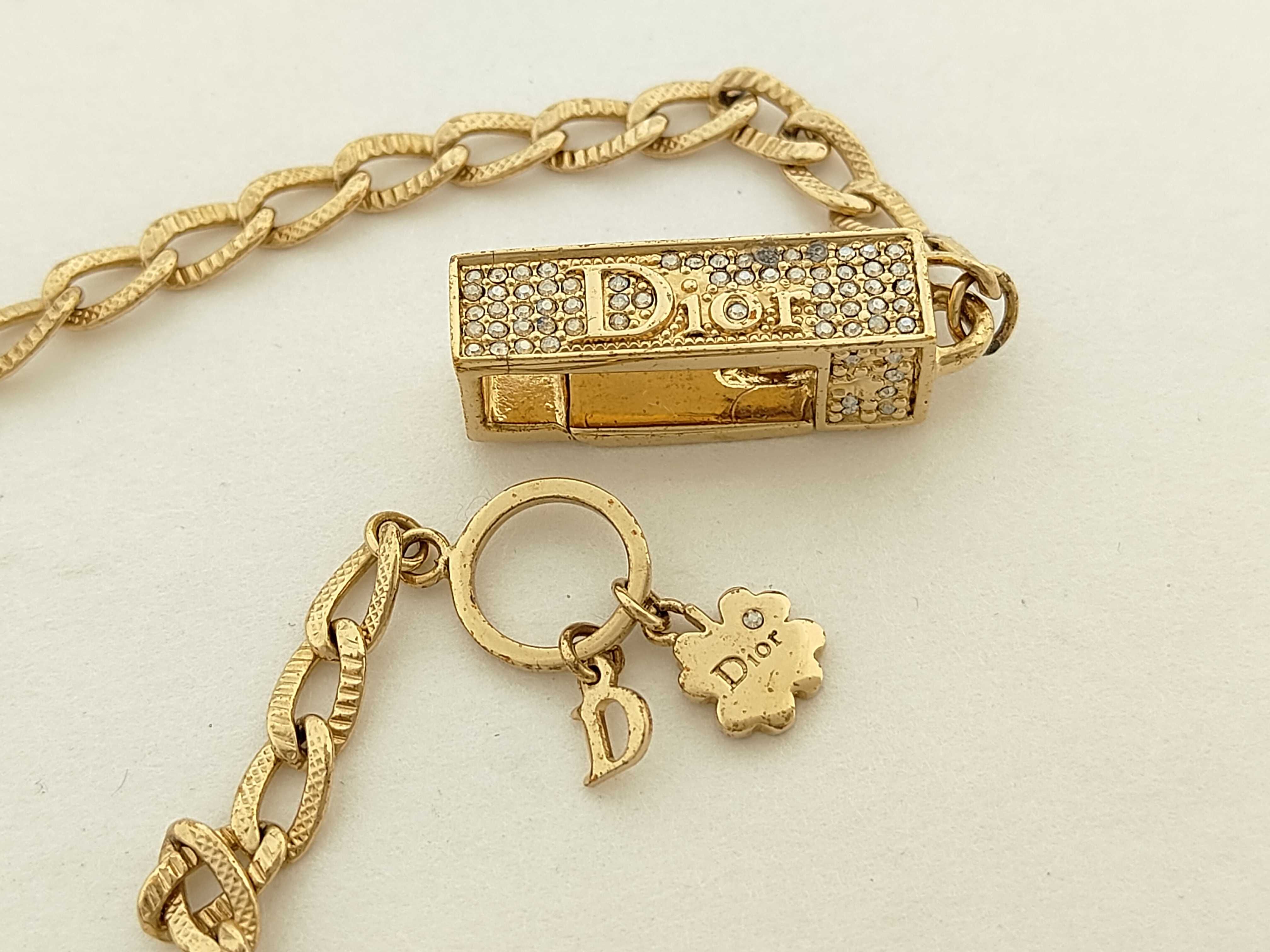 rhinestone pearl gold 36.8g necklace — view 6