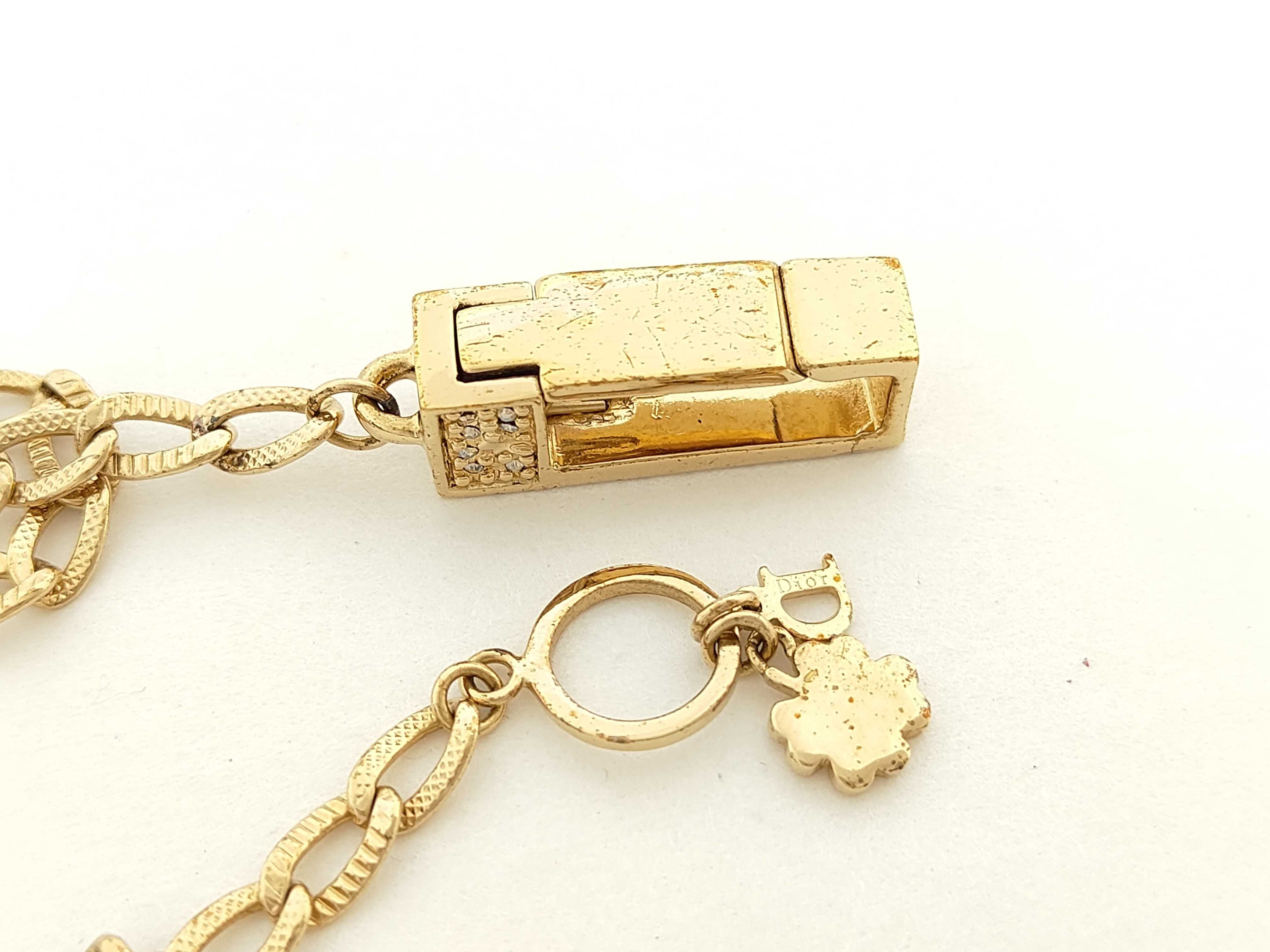 rhinestone pearl gold 36.8g necklace — view 7