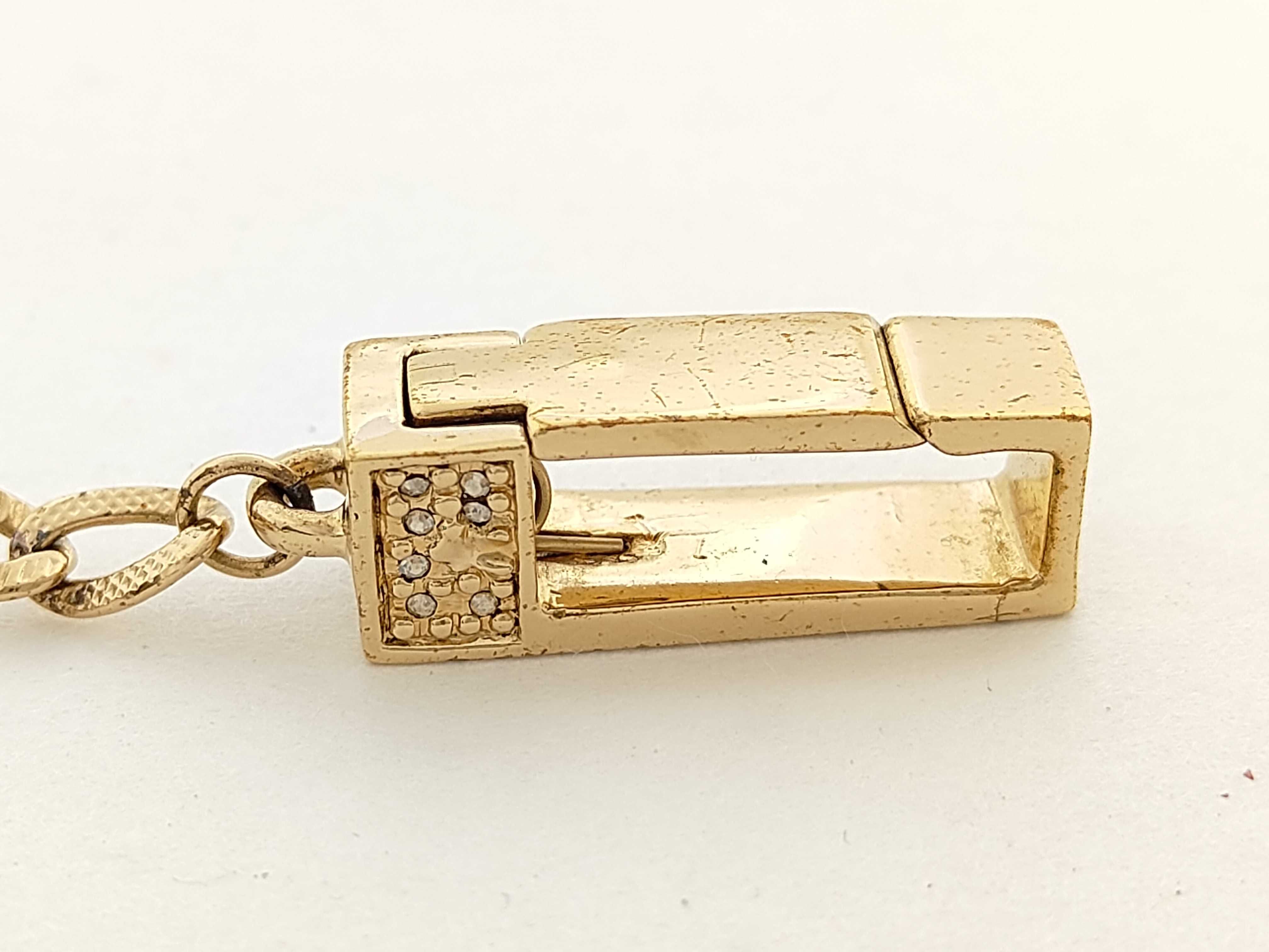 rhinestone pearl gold 36.8g necklace — view 8