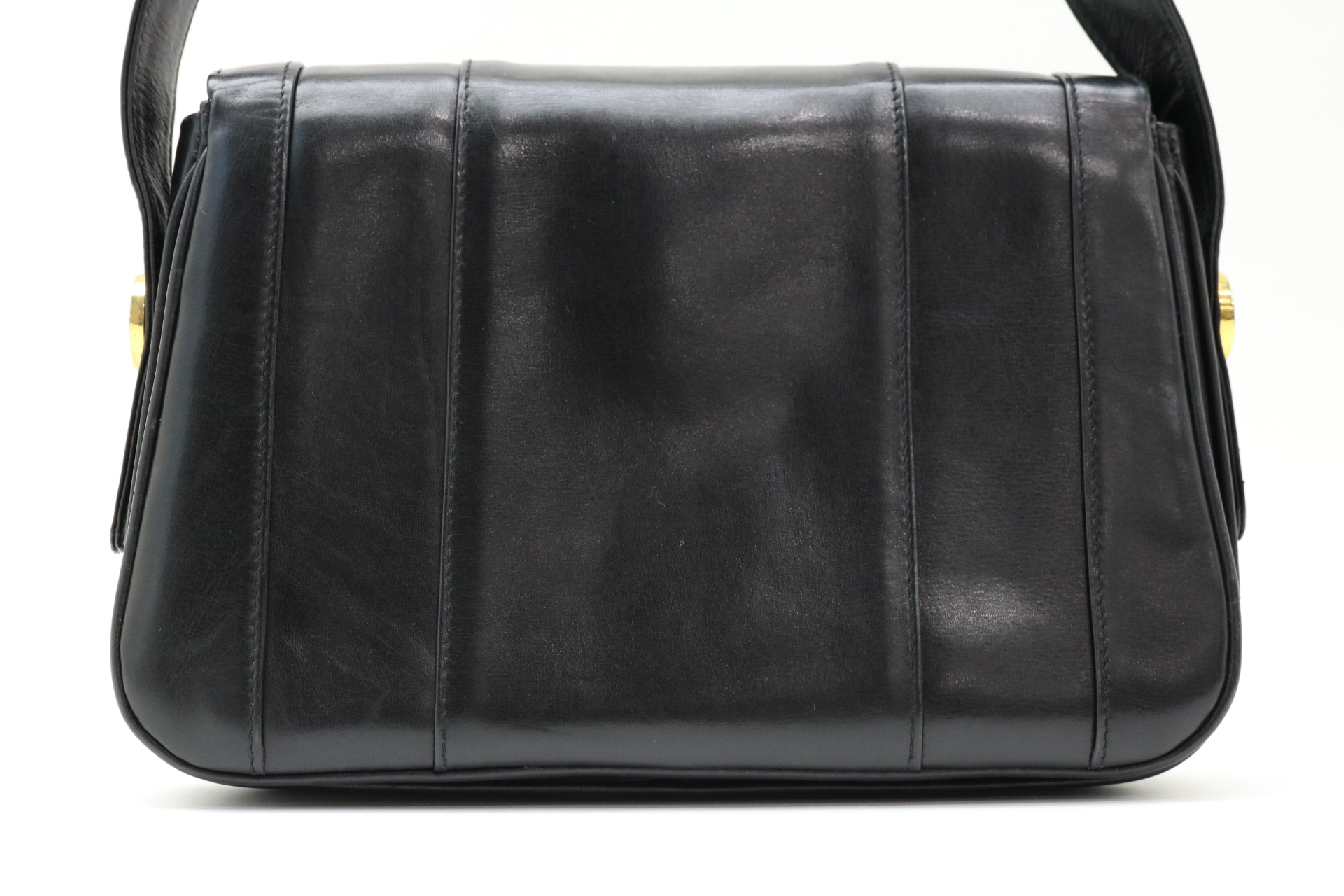 Leather Carriage Hardware Shoulder Bag — view 2