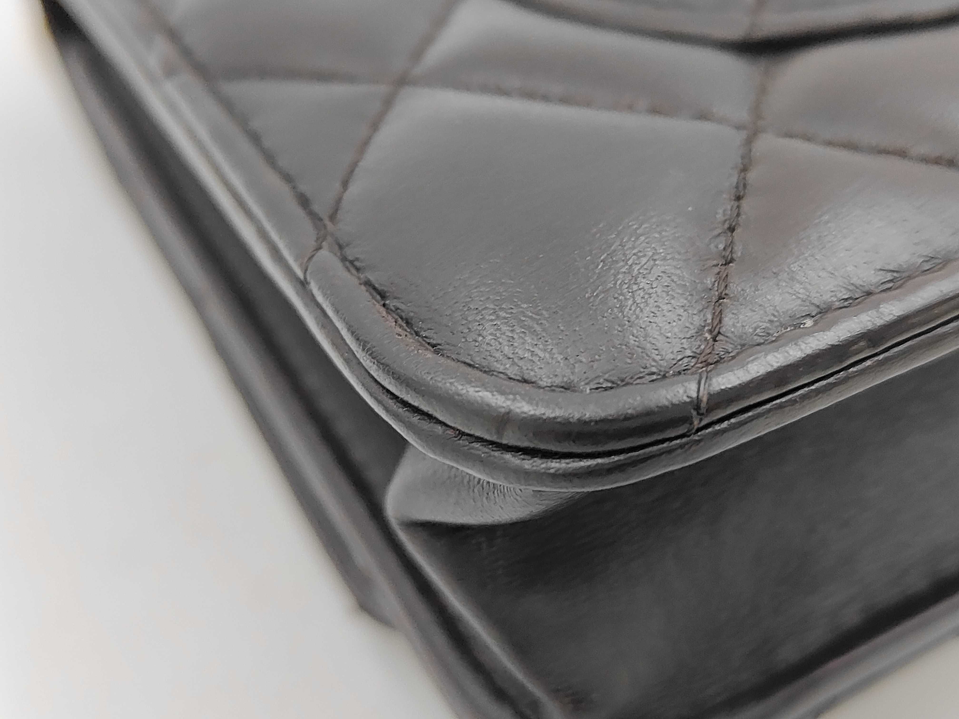 Matelassé Chain Wallet, Lambskin, Dark Brown, Gold Hardware, Shoulder Bag — view 6