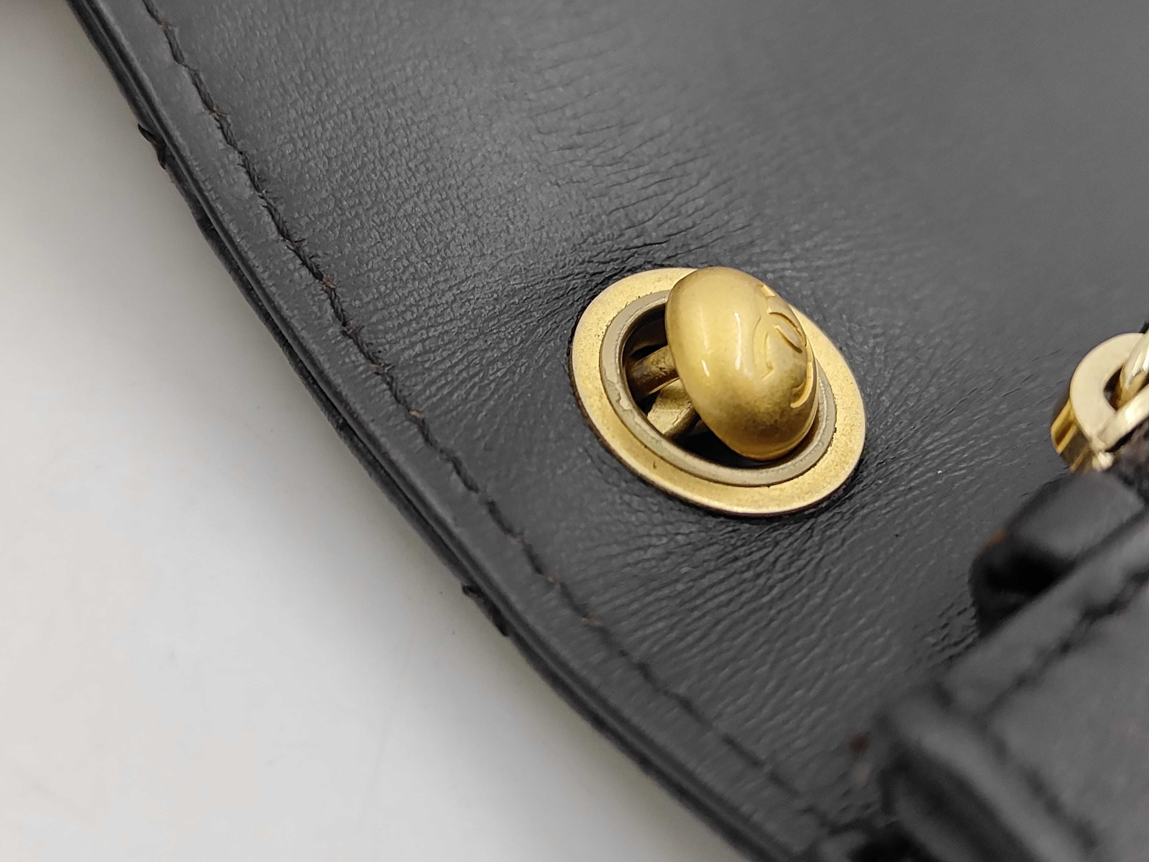 Matelassé Chain Wallet, Lambskin, Dark Brown, Gold Hardware, Shoulder Bag — view 9
