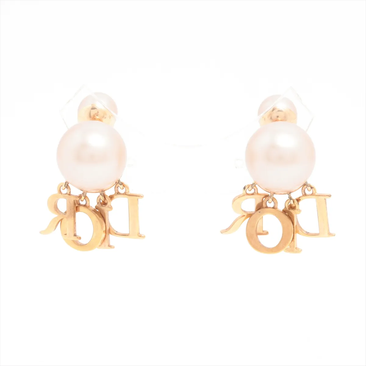 Tribales Dior Tribal Earrings (for both ears) GP x Fake Pearl Gold x Pink — view 2