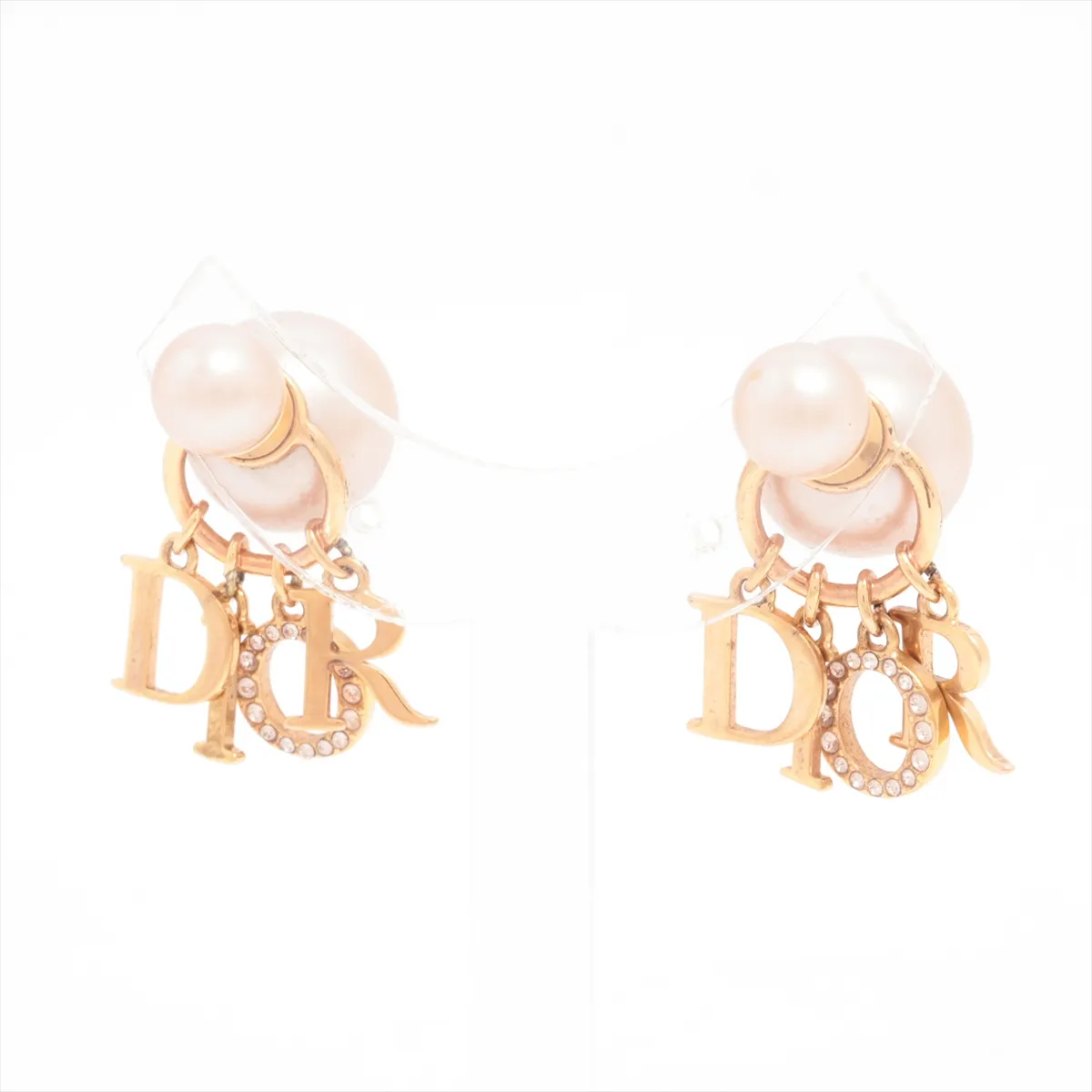 Tribales Dior Tribal Earrings (for both ears) GP x Fake Pearl Gold x Pink — view 3