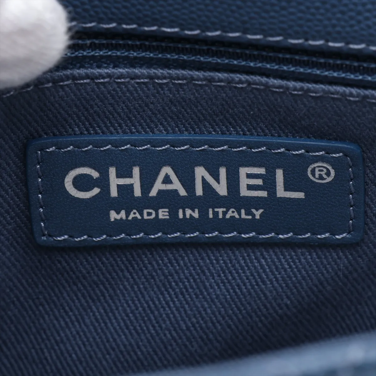 [Individually packaged] Chanel Coco Handle 29 S Caviar Skin 2-Way Handbag, Blue, Gunmetal Hardware, 23494058, Serial Number 23, A92991 — view 15