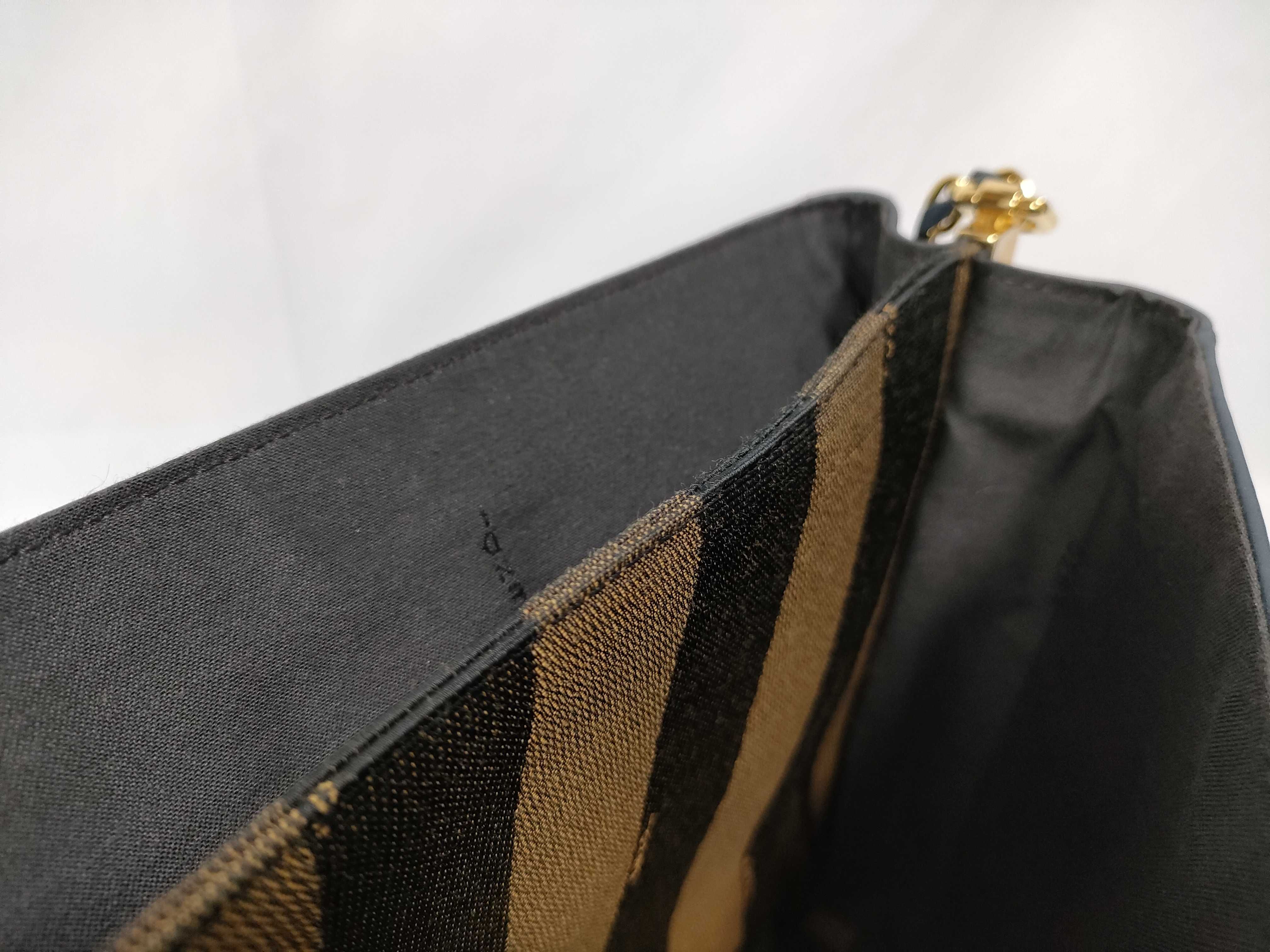 Embossed Pecan Chain Shoulder Bag, Navy — view 11