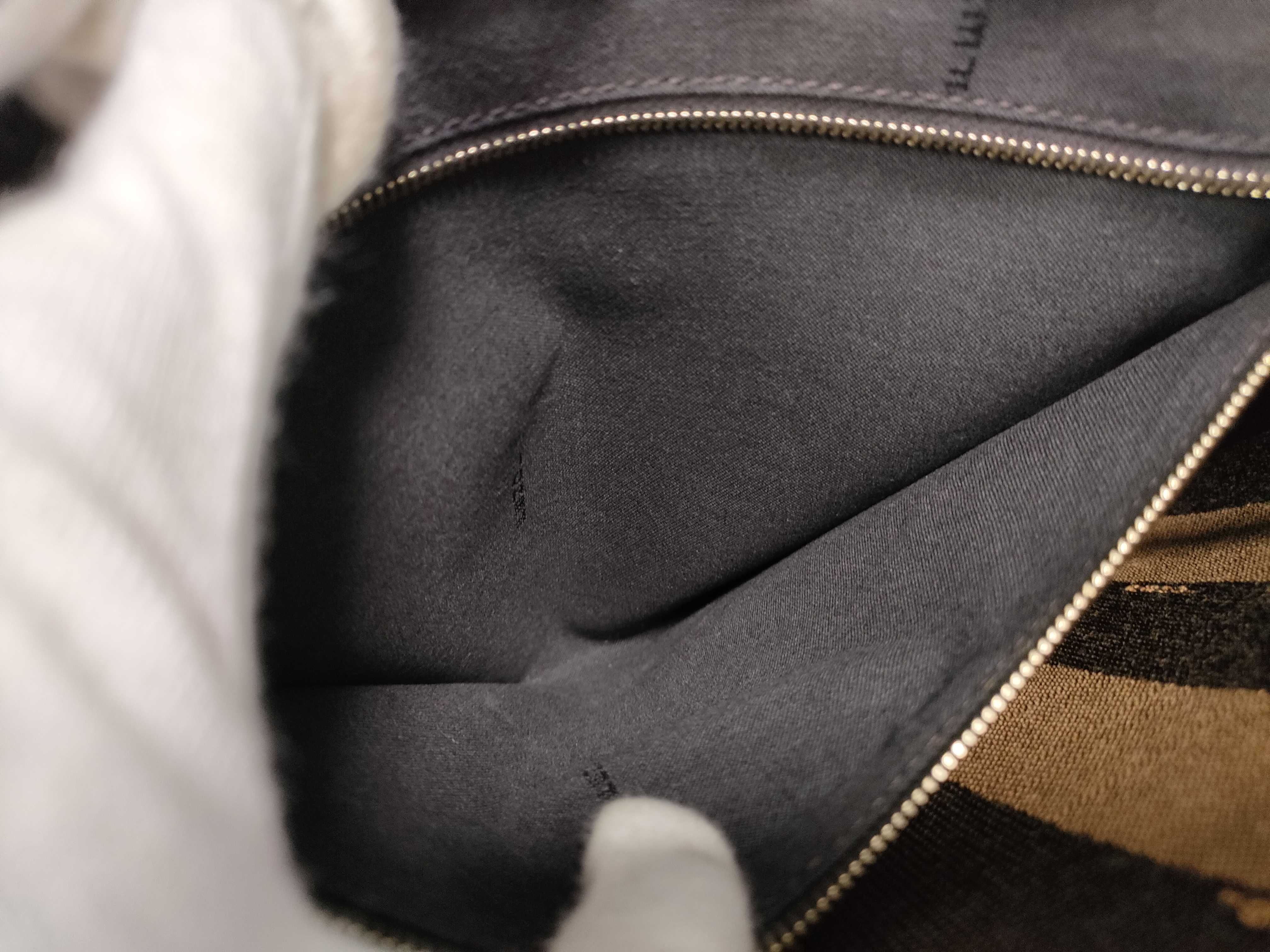Embossed Pecan Chain Shoulder Bag, Navy — view 15
