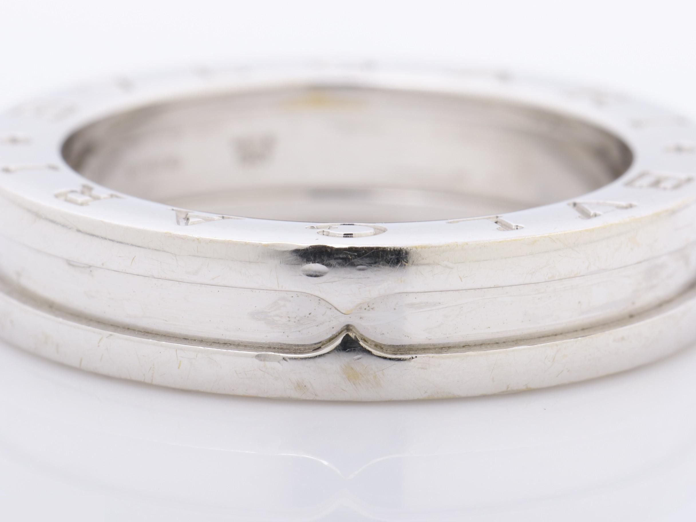 B.zero1 (precious metal) ring, Au750WG, 5.95g, #52 — view 2