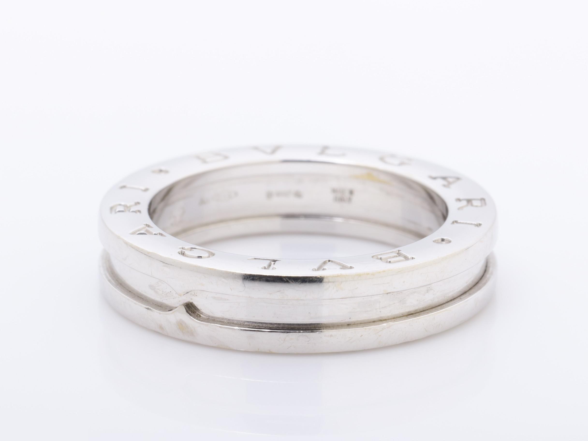 B.zero1 (precious metal) ring, Au750WG, 5.95g, #52 — view 3