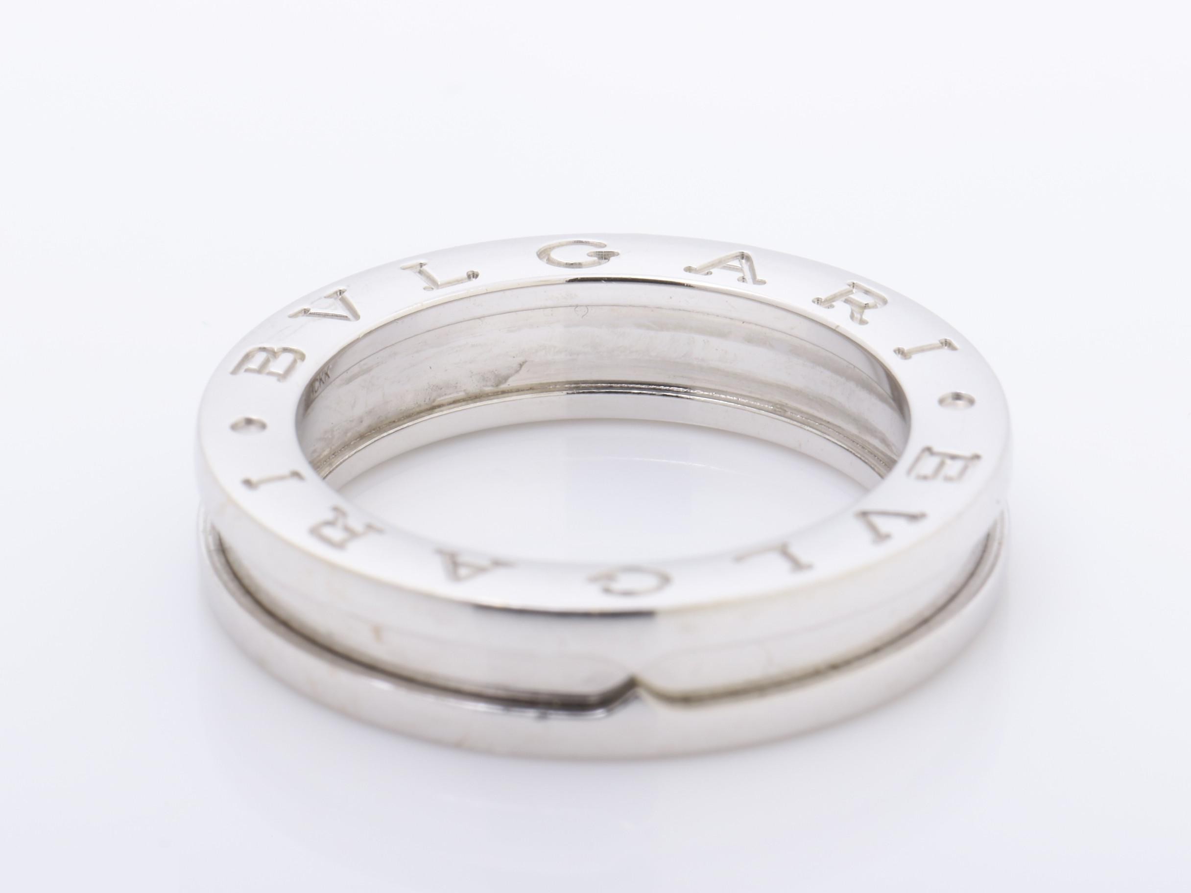 B.zero1 (precious metal) ring, Au750WG, 5.95g, #52 — view 4