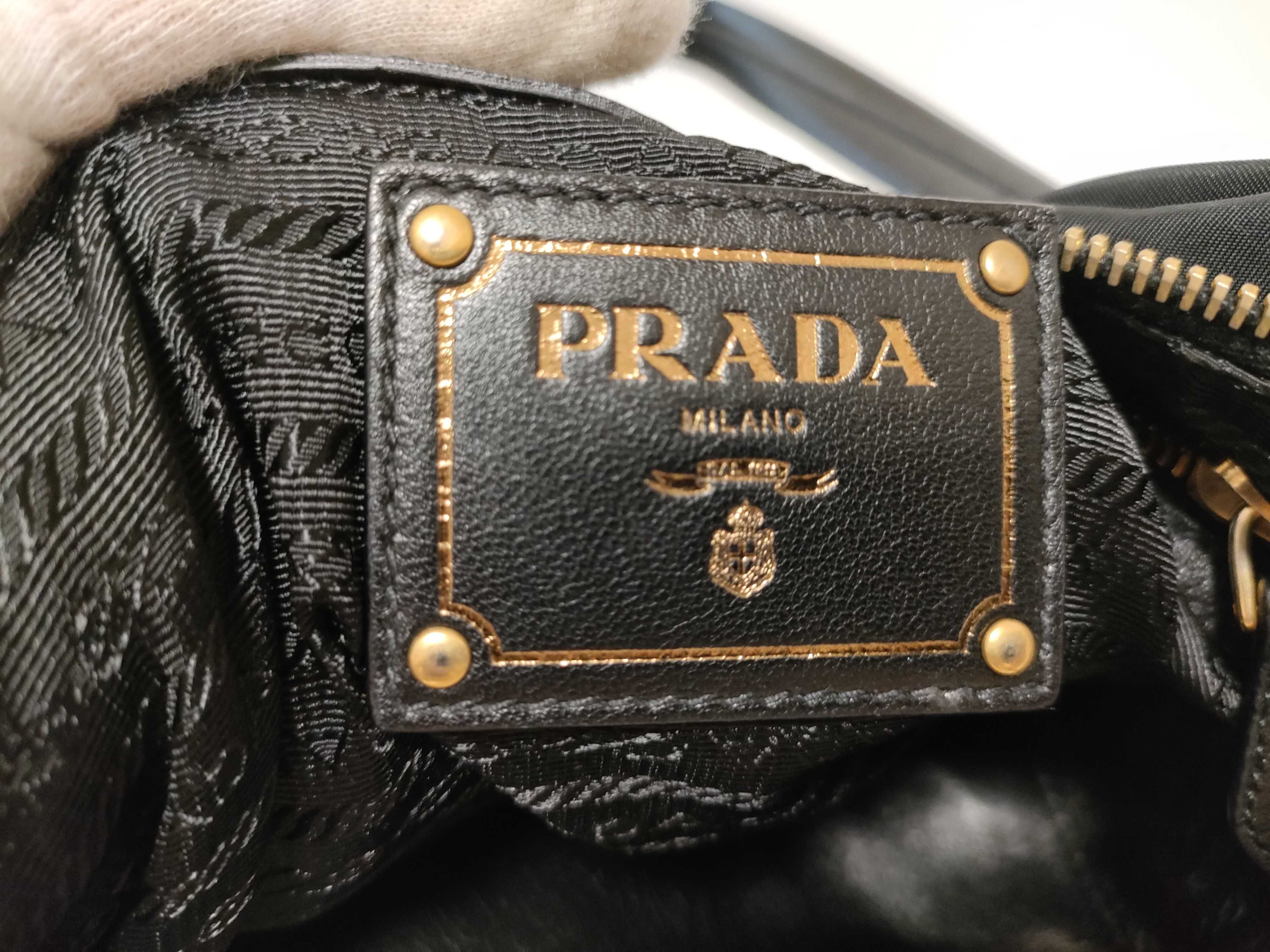 Nylon Prada Tessuto 2-Way Handbag Black BR4261 Handbag — view 12