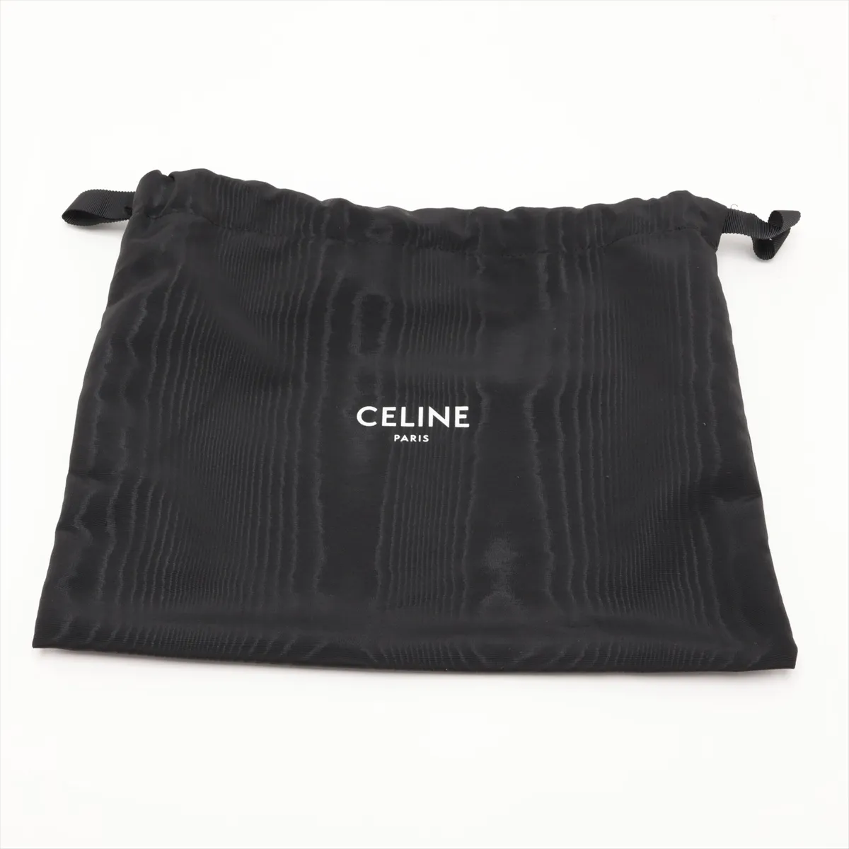 Triomphe Ava Leather Shoulder Bag, Black — view 11