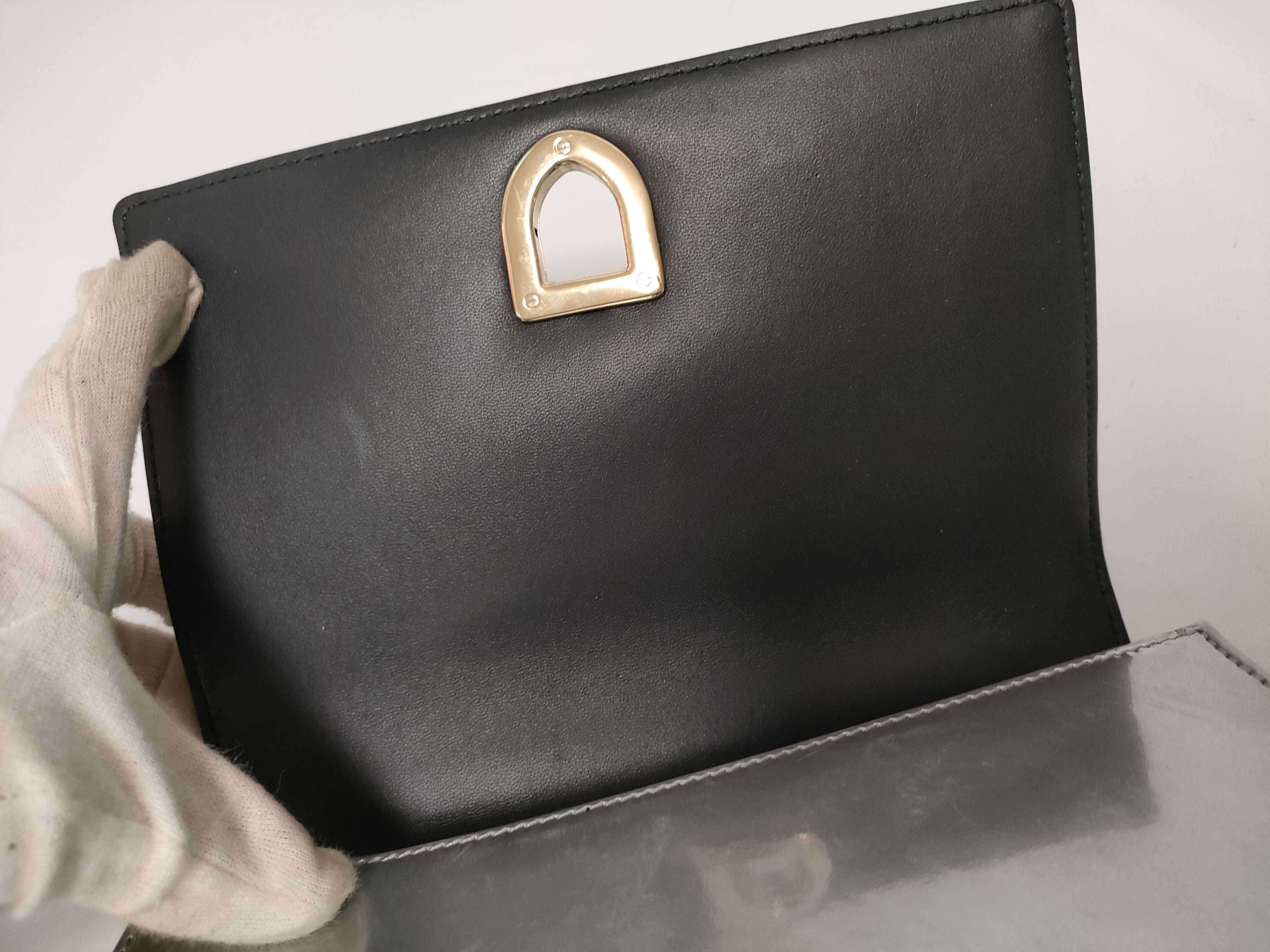 Diorama Patent Leather Chain Wallet Silver Shoulder Bag — view 9