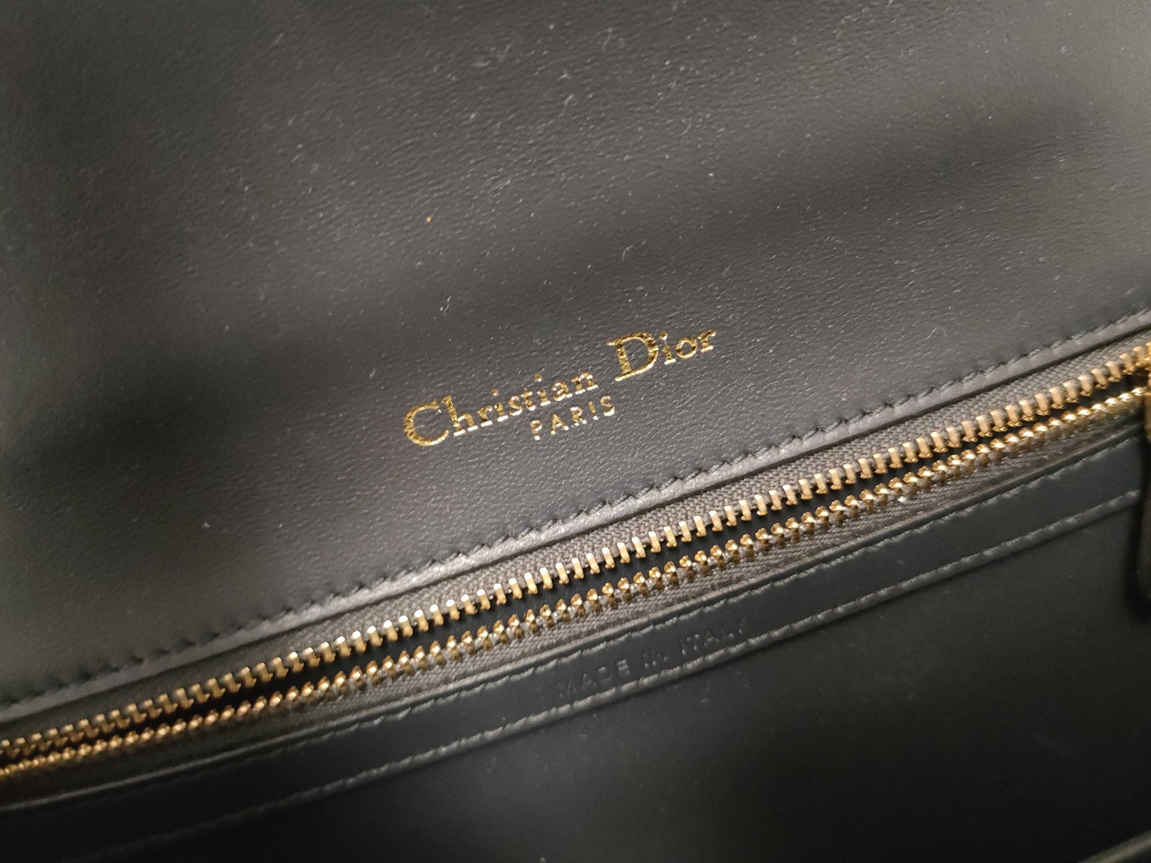Diorama Patent Leather Chain Wallet Silver Shoulder Bag — view 10