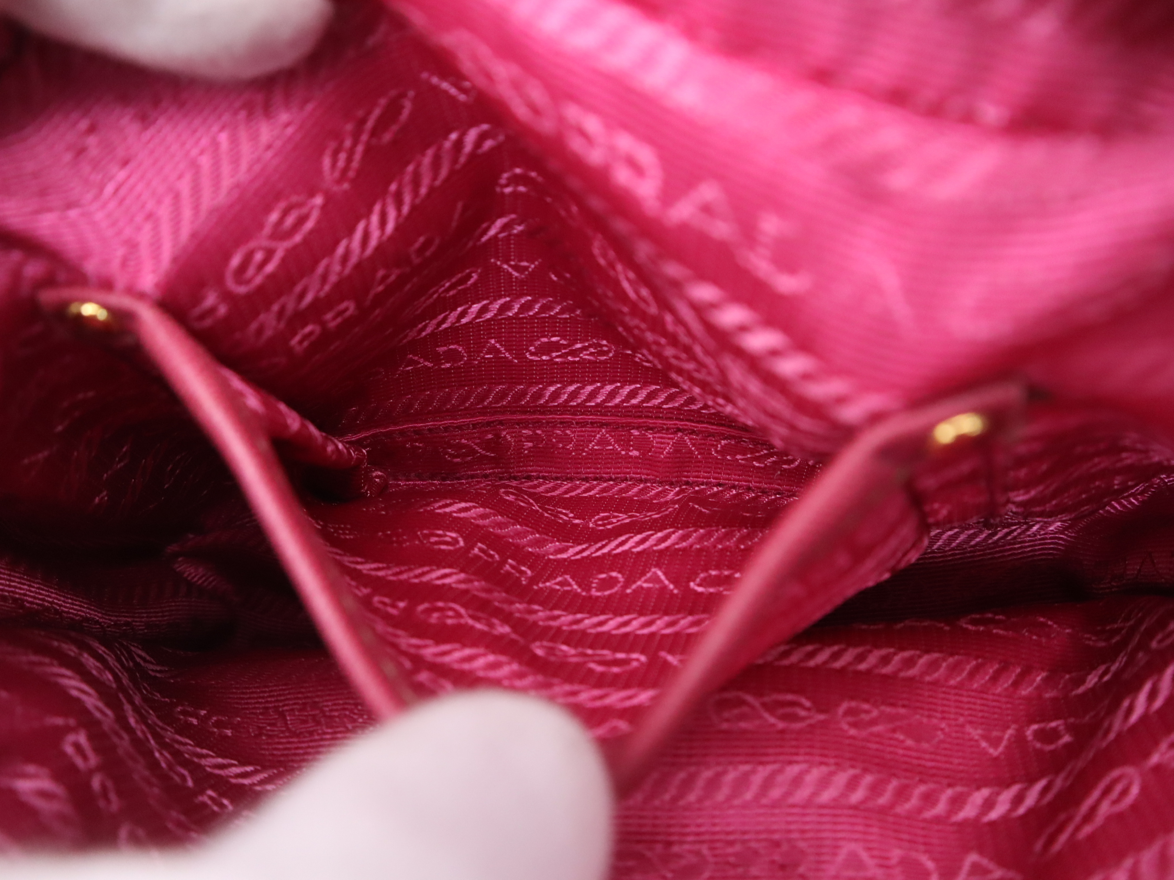 Leather Shoulder Bag with Shoulder Strap, Rose Pink — view 12