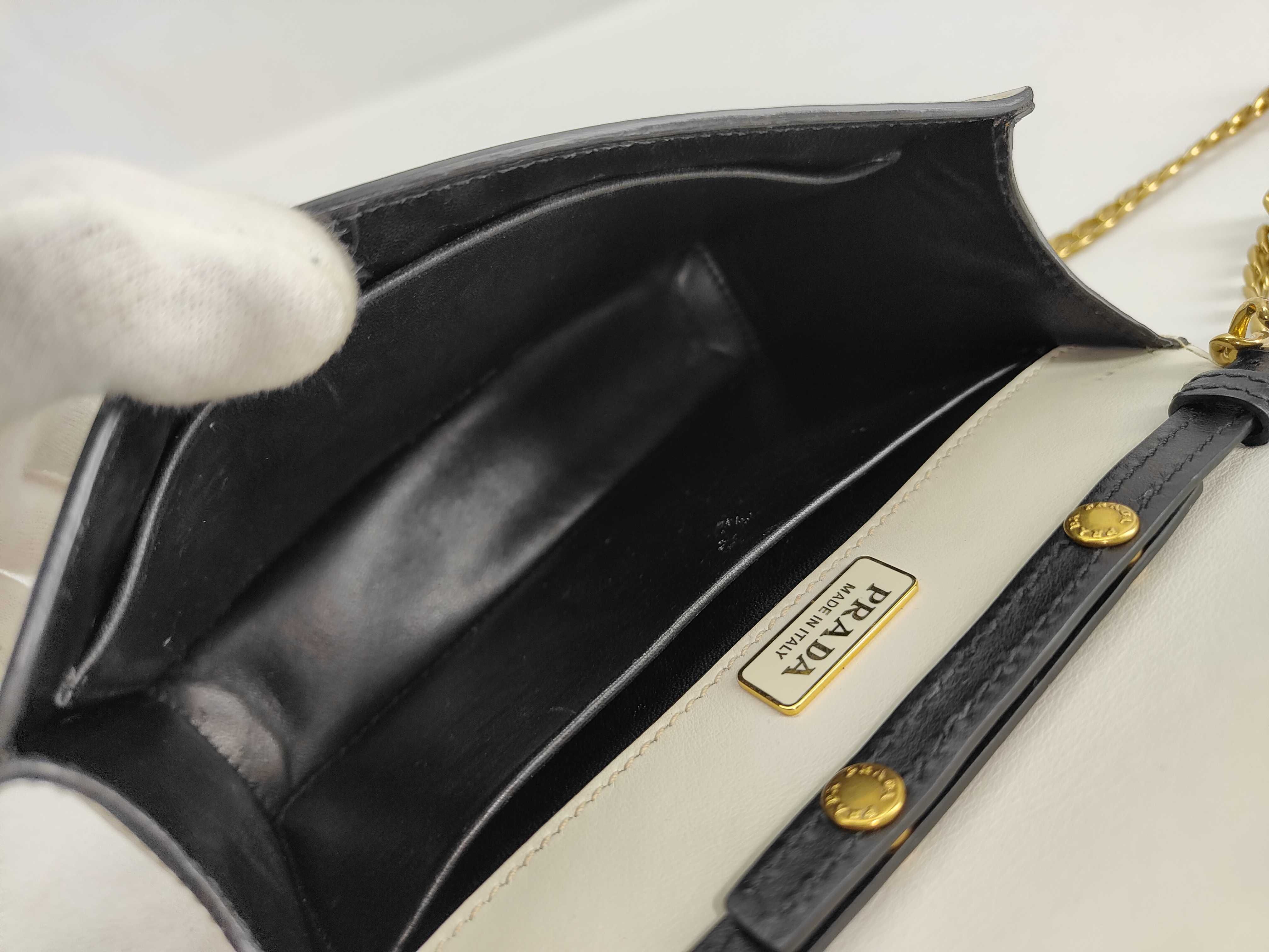 ID- Cahier Cowskin Shoulder bag White x black Shoulder bag — view 11