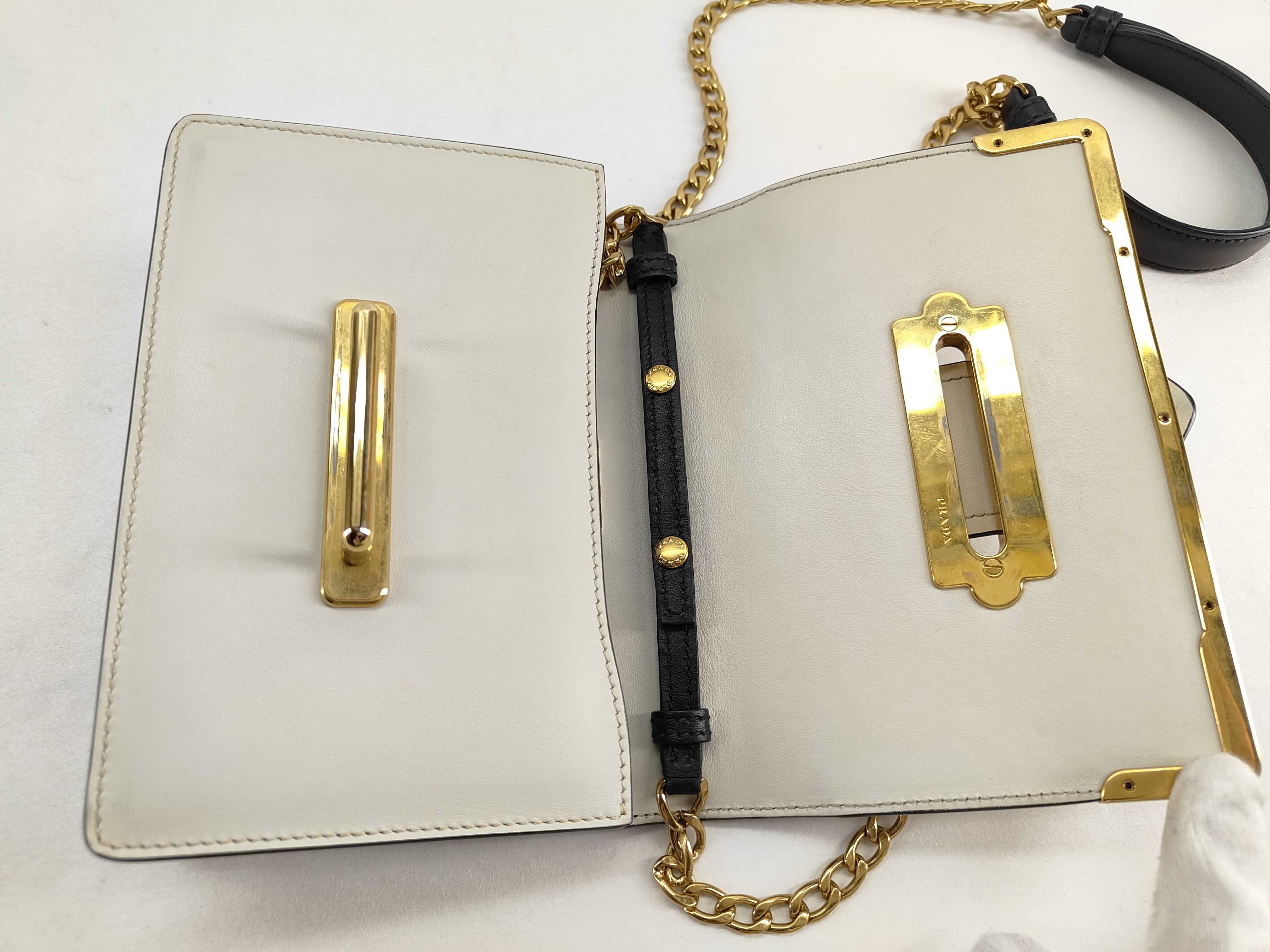 ID- Cahier Cowskin Shoulder bag White x black Shoulder bag — view 9