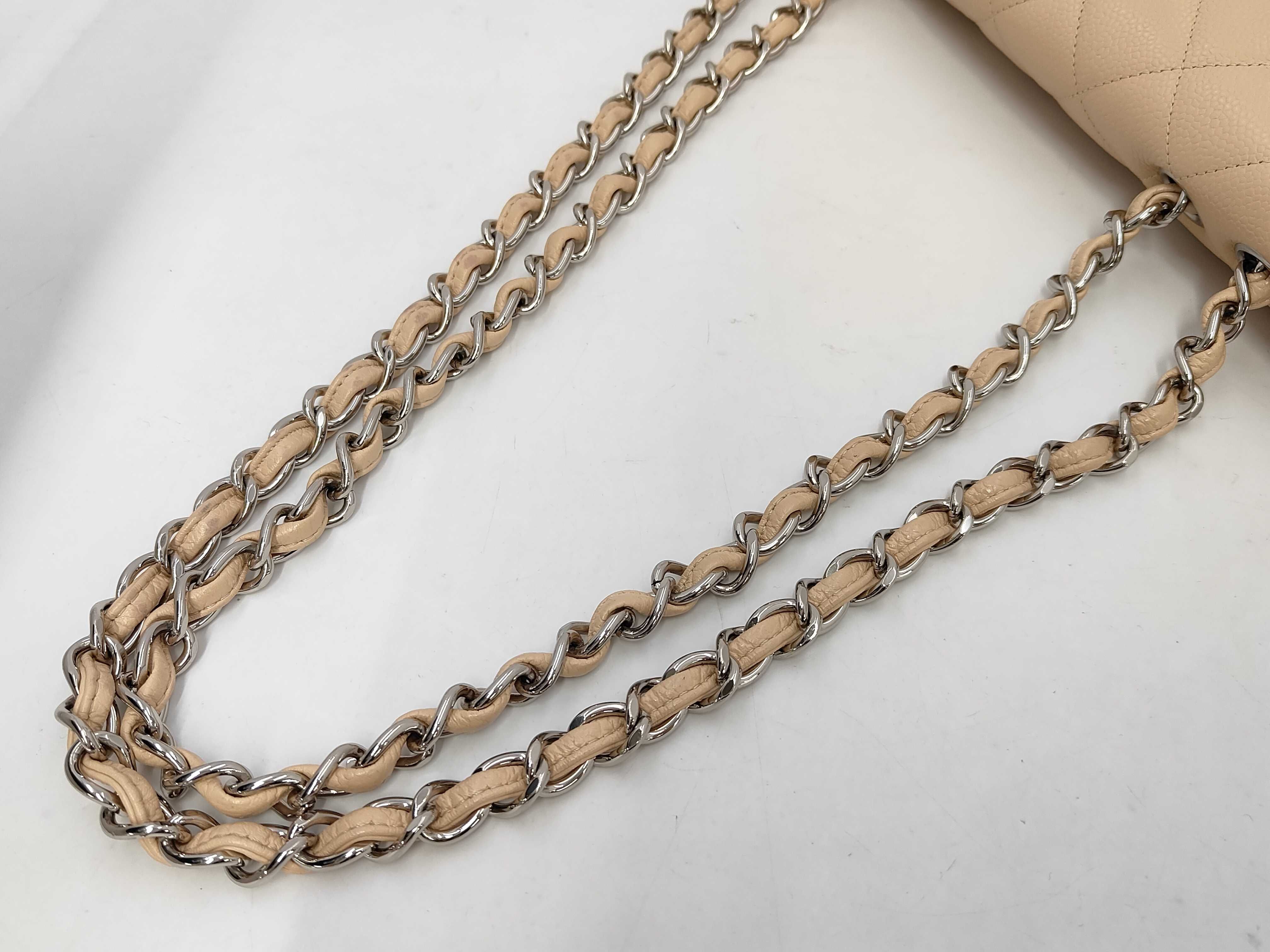 Matelassé Caviar Skin Classic Flap Chain Shoulder Bag, with original seal, serial number 13-series, box, dust bag, shoulder bag. — view 3