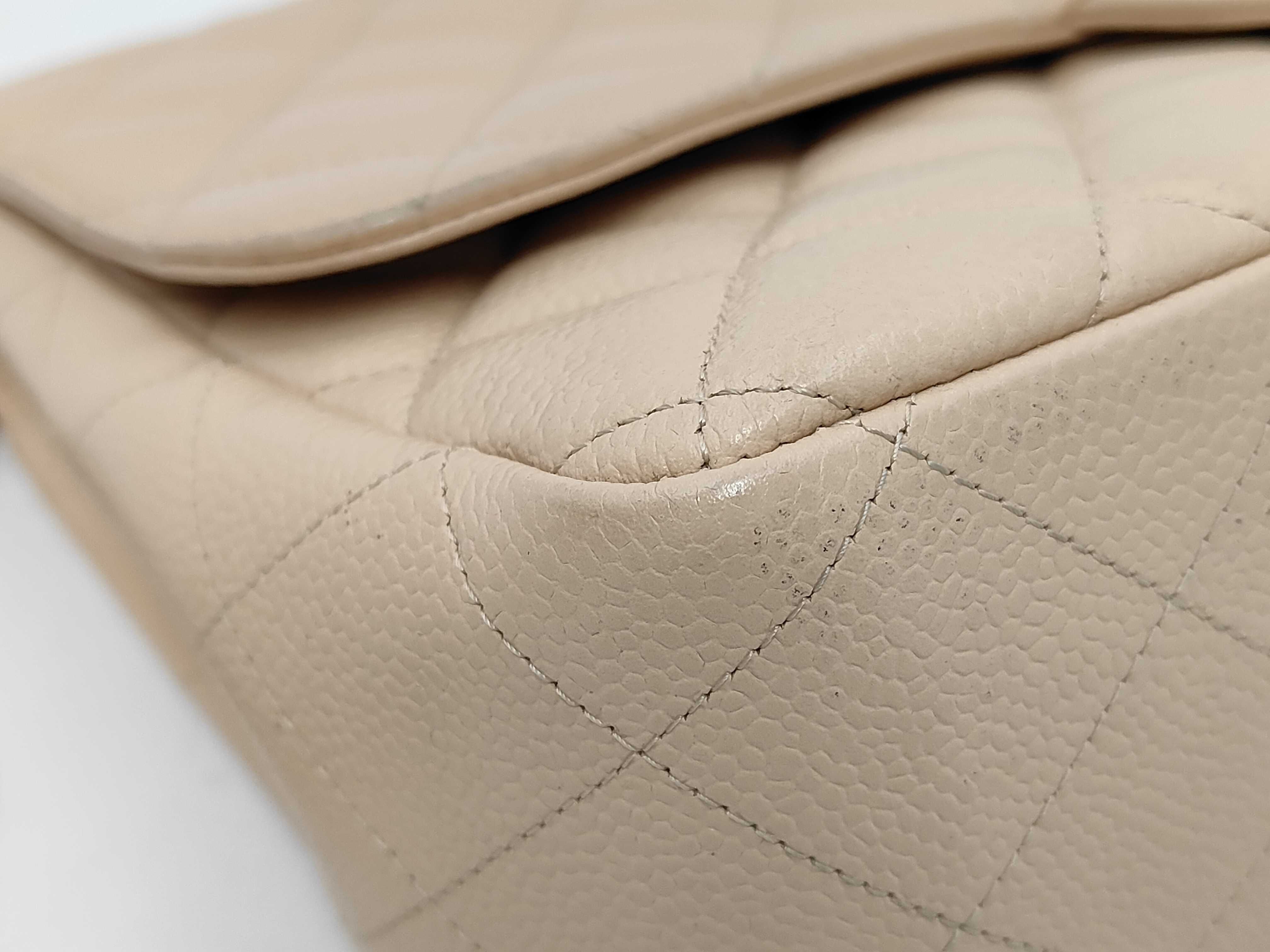 Matelassé Caviar Skin Classic Flap Chain Shoulder Bag, with original seal, serial number 13-series, box, dust bag, shoulder bag. — view 7