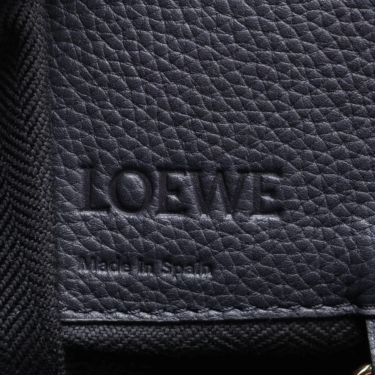 Hammock Small Leather 2-Way Handbag, Navy x Black — view 11