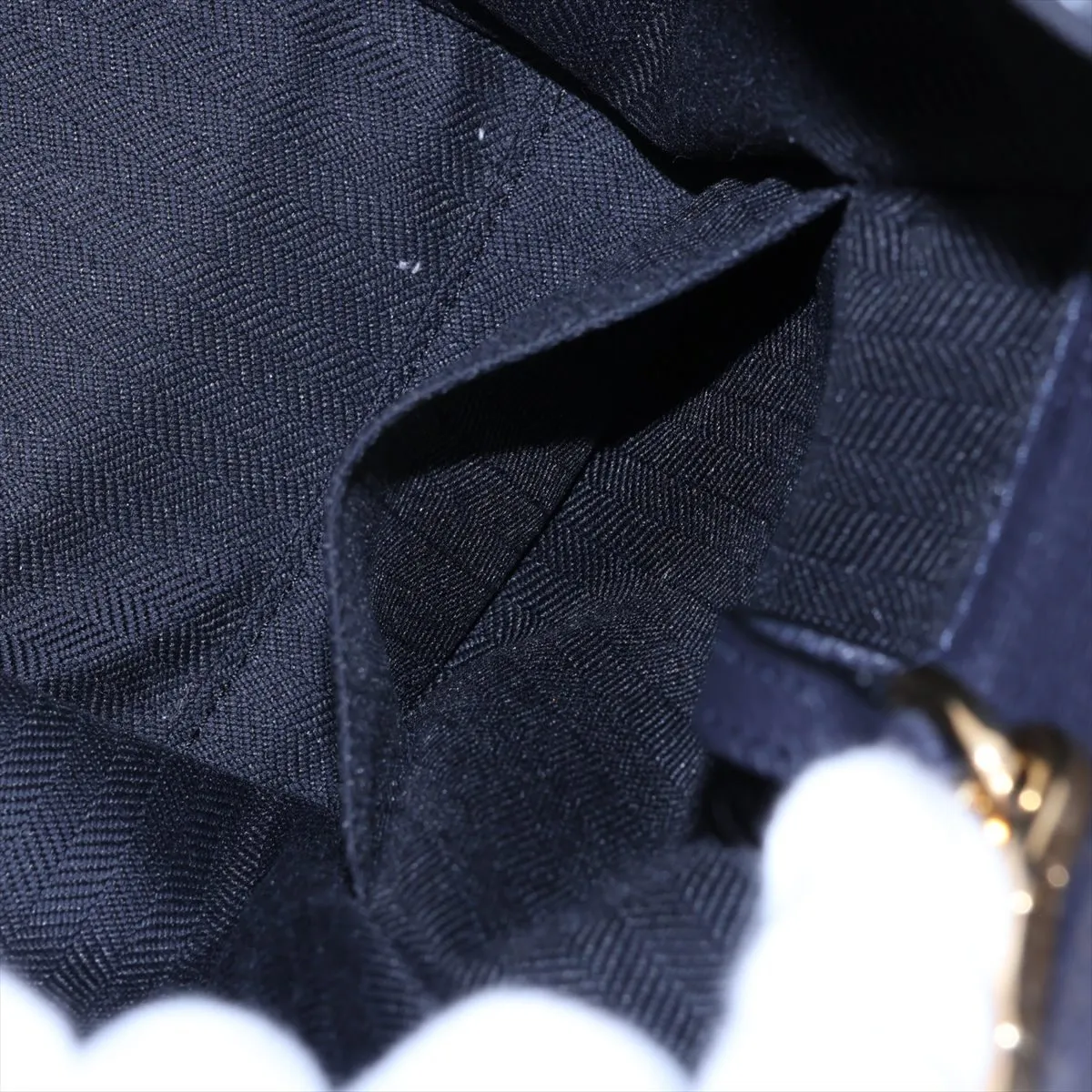 Hammock Small Leather 2-Way Handbag, Navy x Black — view 9