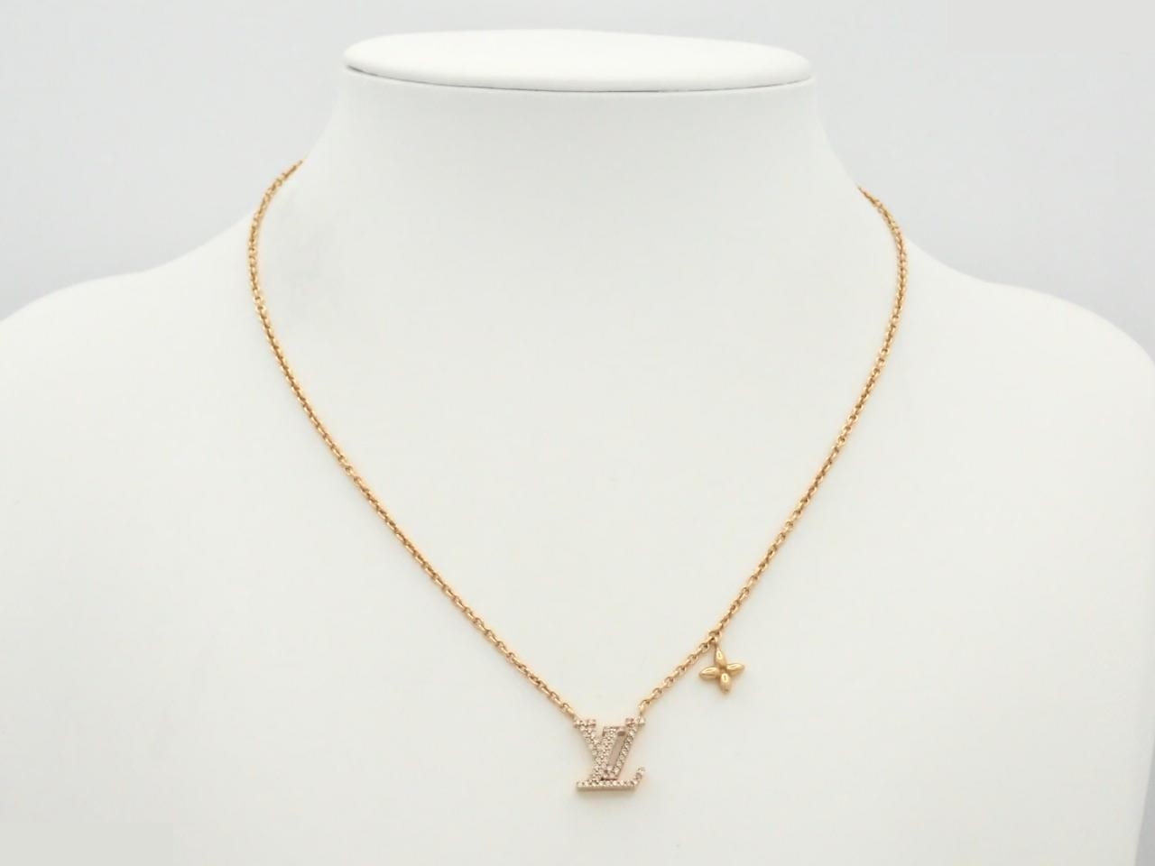 LV Iconic Necklace, Rhinestone, Gold, VA1252 — view 3