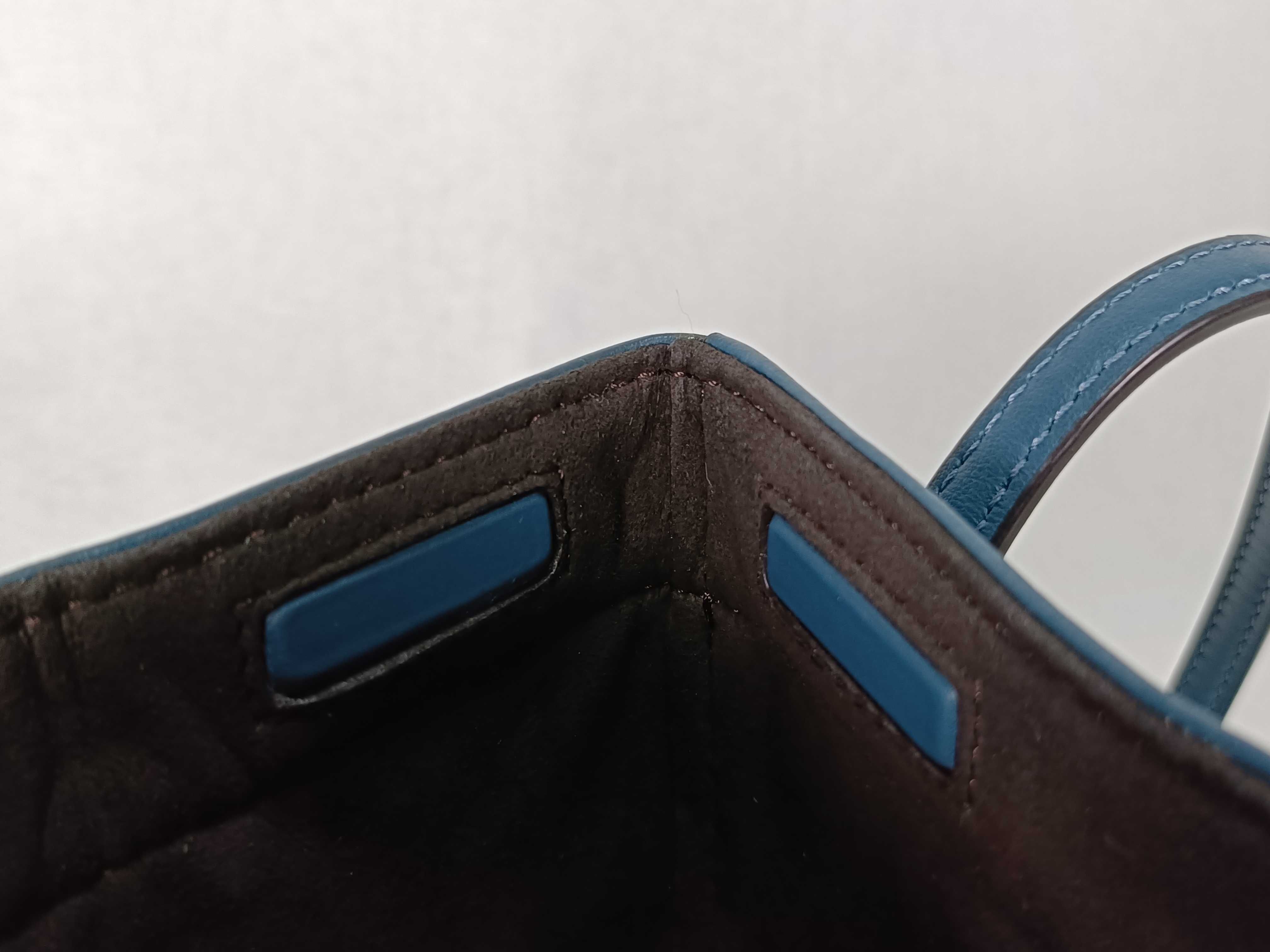 DU- Origami Velour Shoulder Bag Blue 8BS083 Handbag — view 8