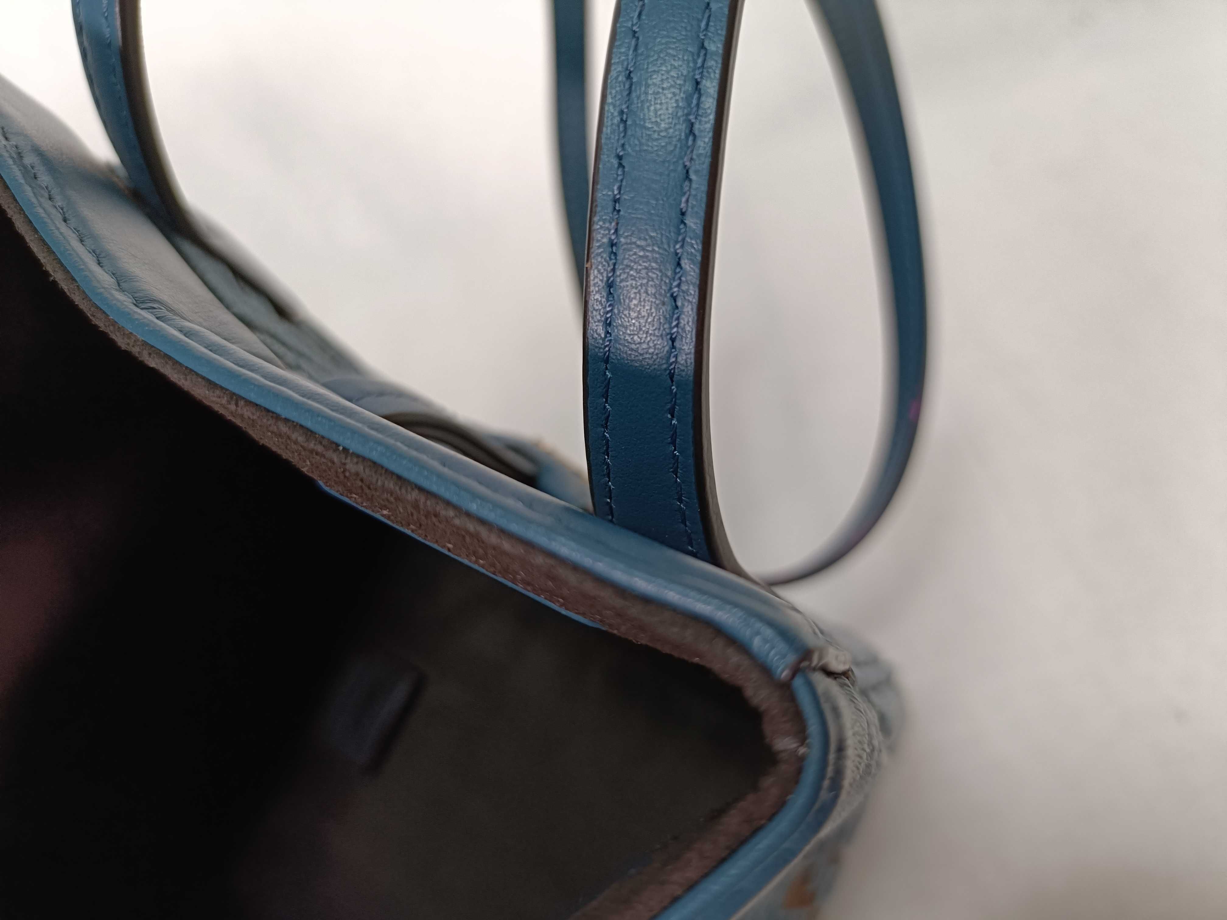 DU- Origami Velour Shoulder Bag Blue 8BS083 Handbag — view 9