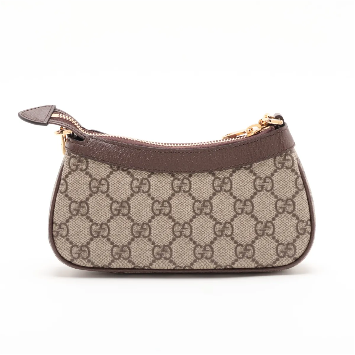 GG Supreme 764960 PVC x Leather Chain Handbag Beige x Brown — view 2