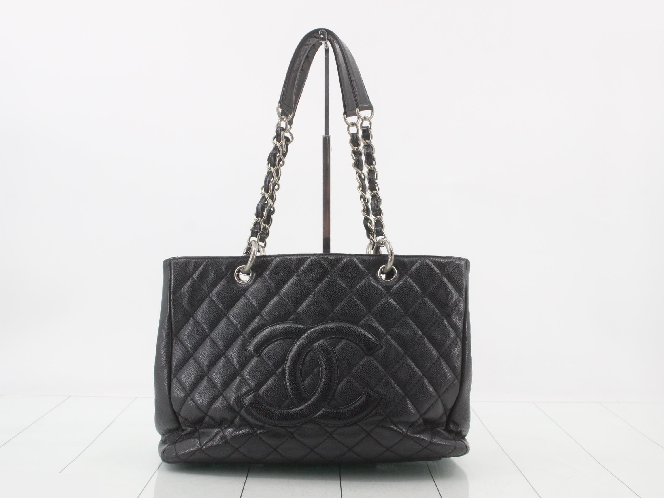 Matelassé caviar leather black GST tote bag (with original seal)