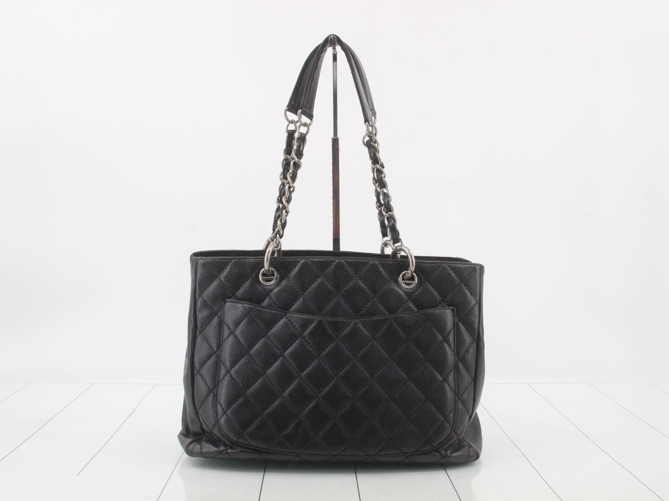 Matelassé caviar leather black GST tote bag (with original seal) — view 2