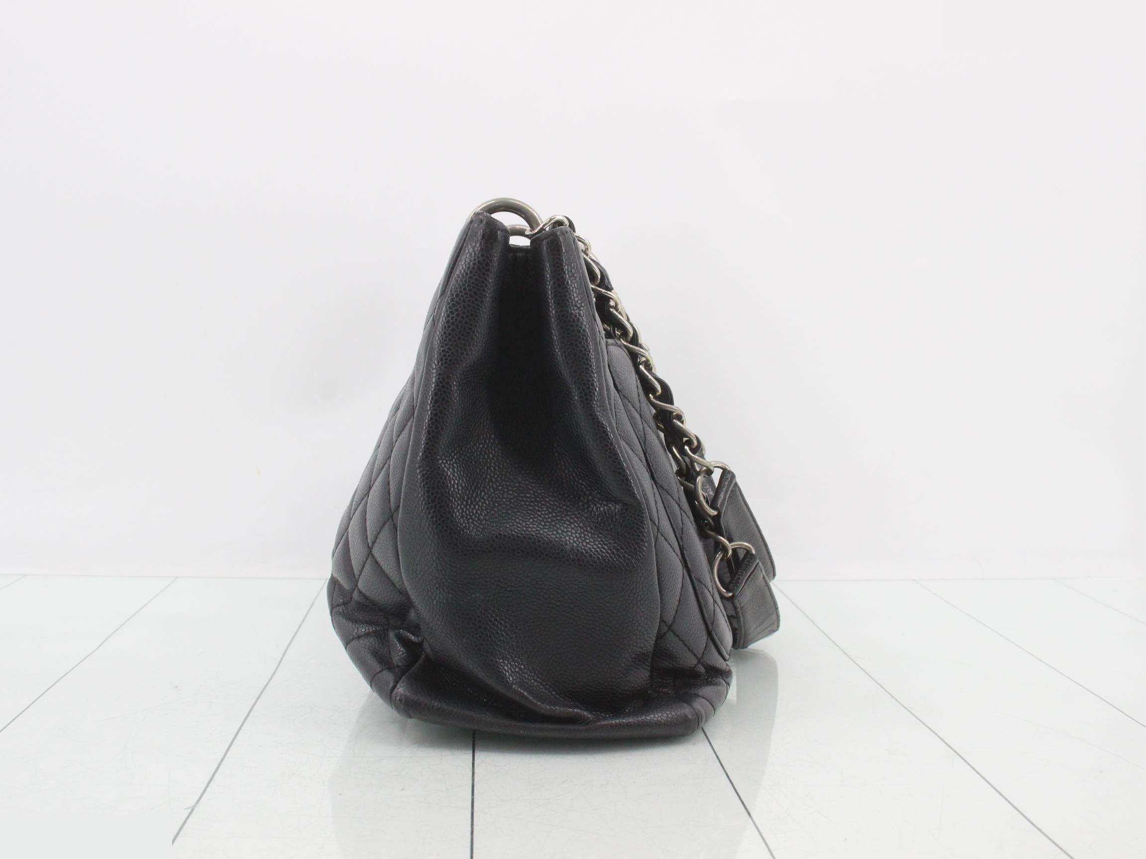 Matelassé caviar leather black GST tote bag (with original seal) — view 3