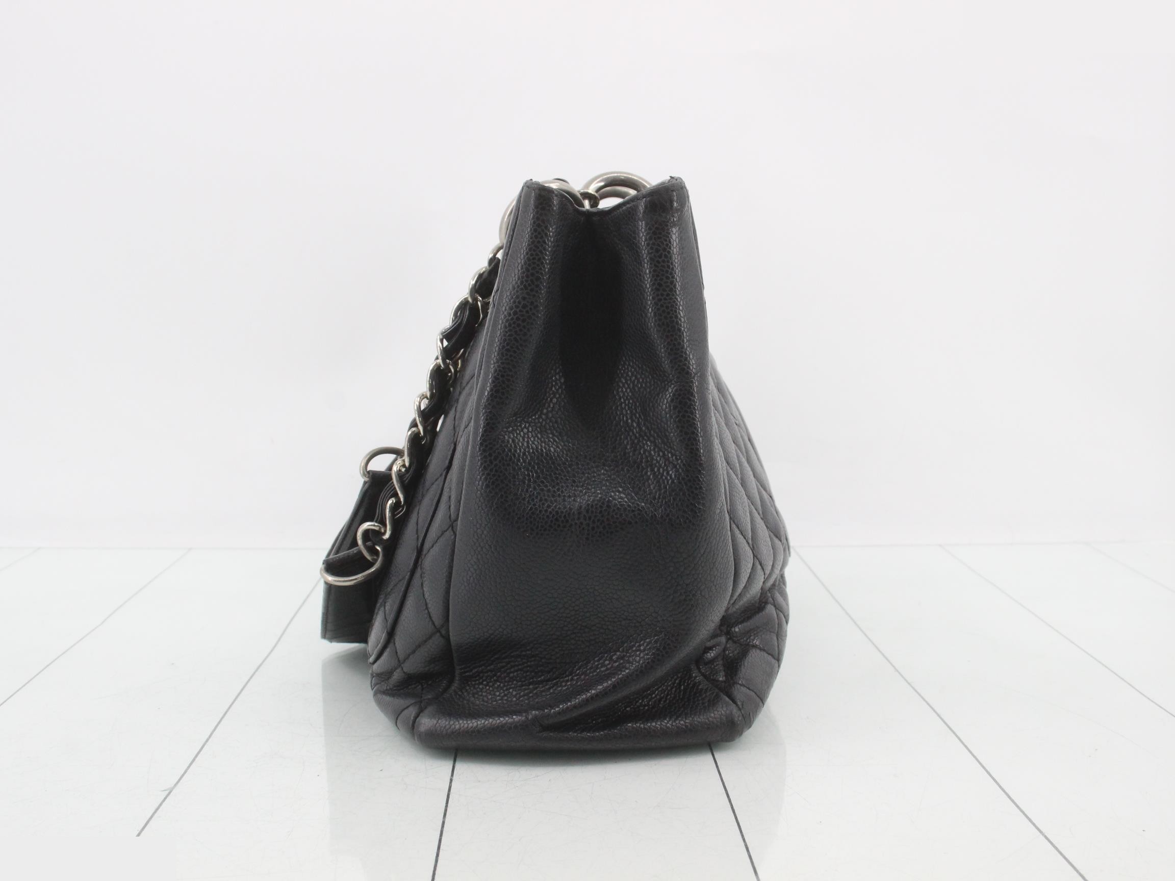 Matelassé caviar leather black GST tote bag (with original seal) — view 4