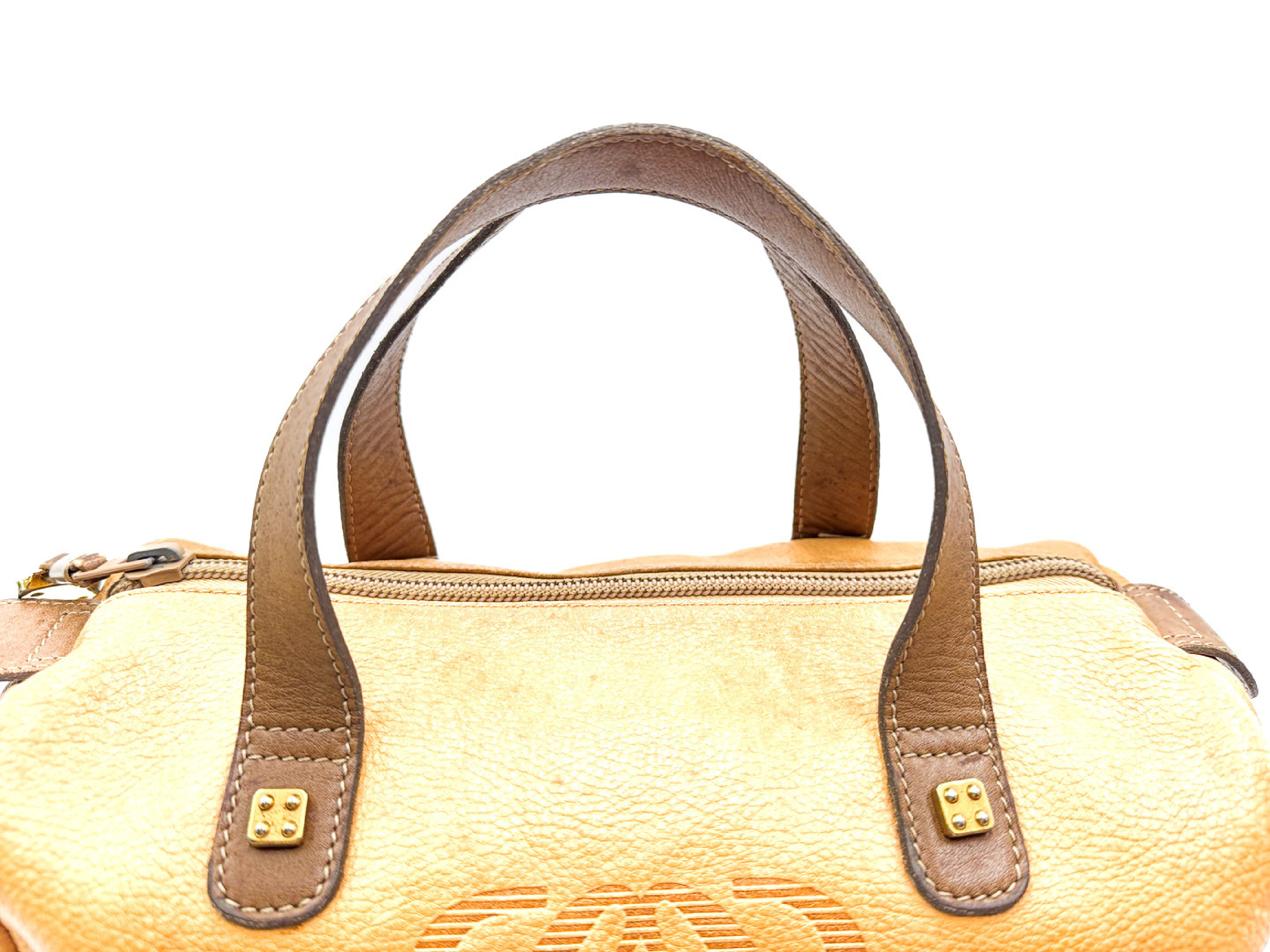 Anagram Gold Hardware Leather Handbag — view 3