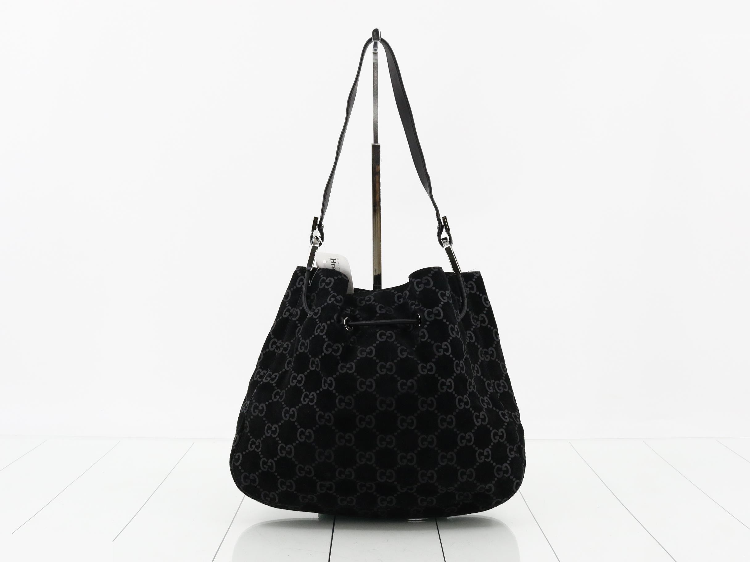 suede drawstring bag — view 2