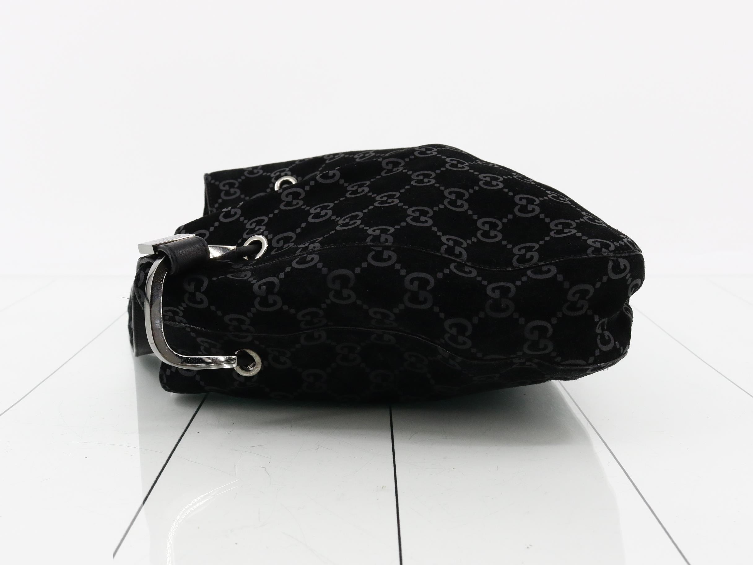 suede drawstring bag — view 4