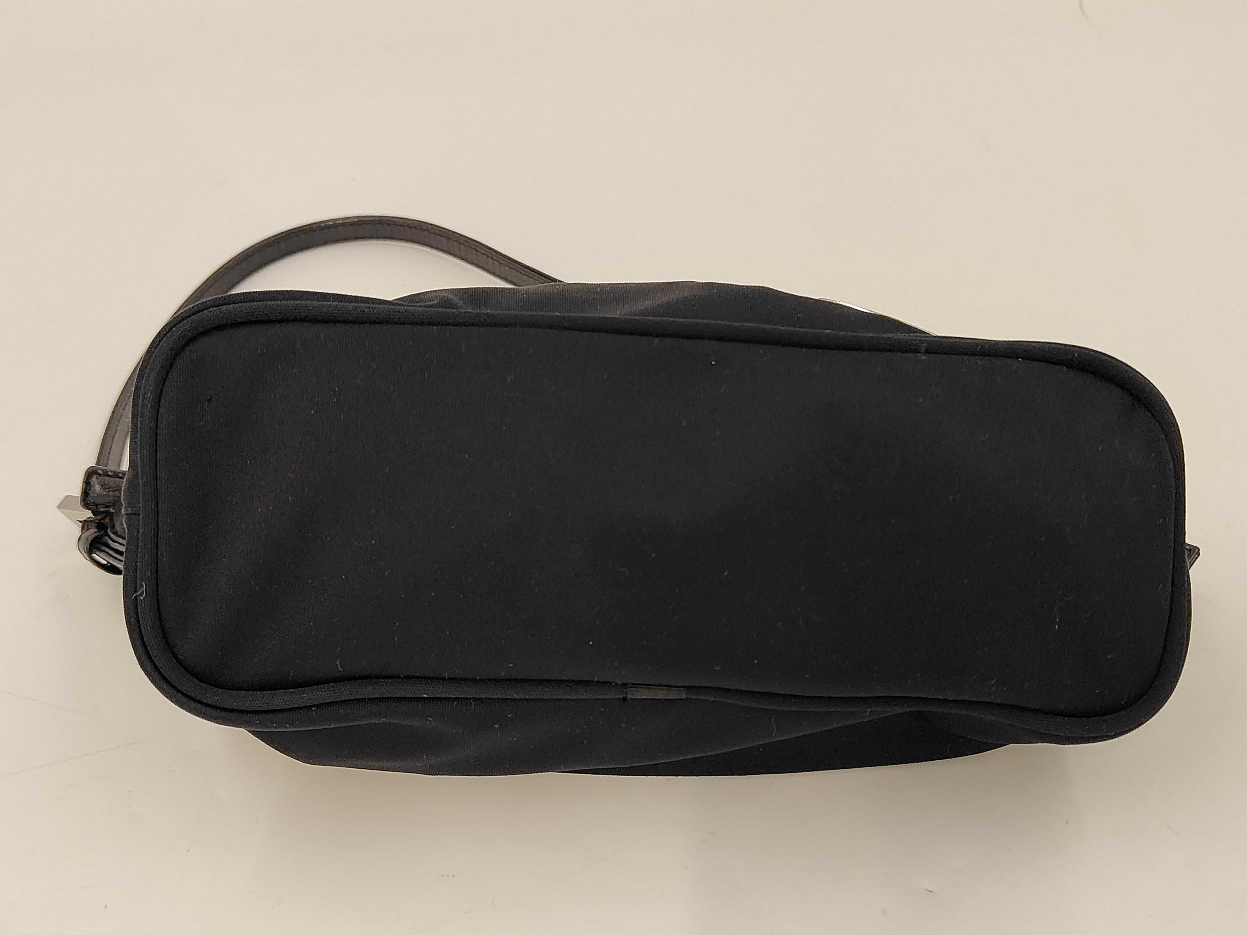 One-Shoulder Cotton Shoulder Bag, Black Handbag — view 4