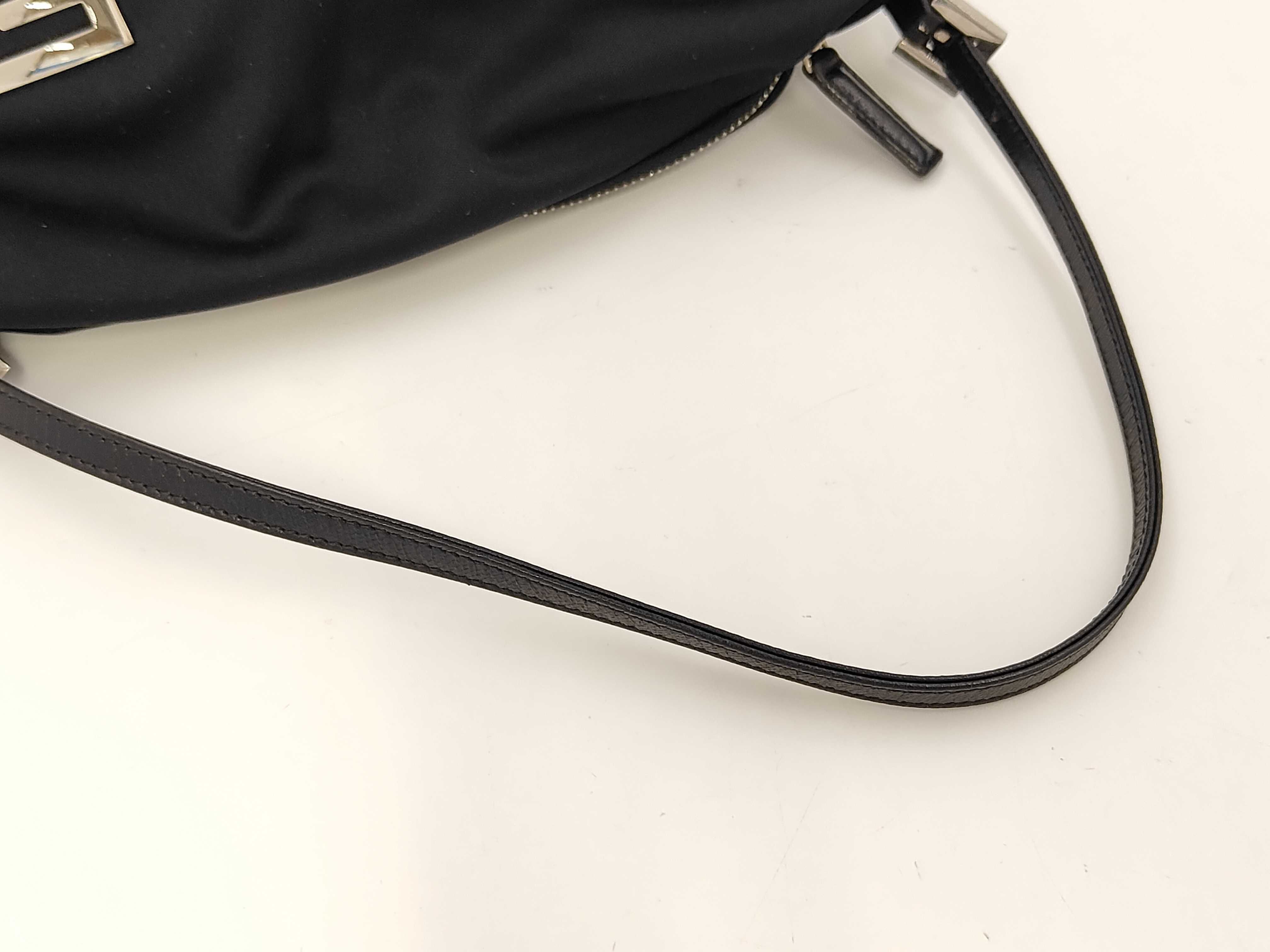 One-Shoulder Cotton Shoulder Bag, Black Handbag — view 5