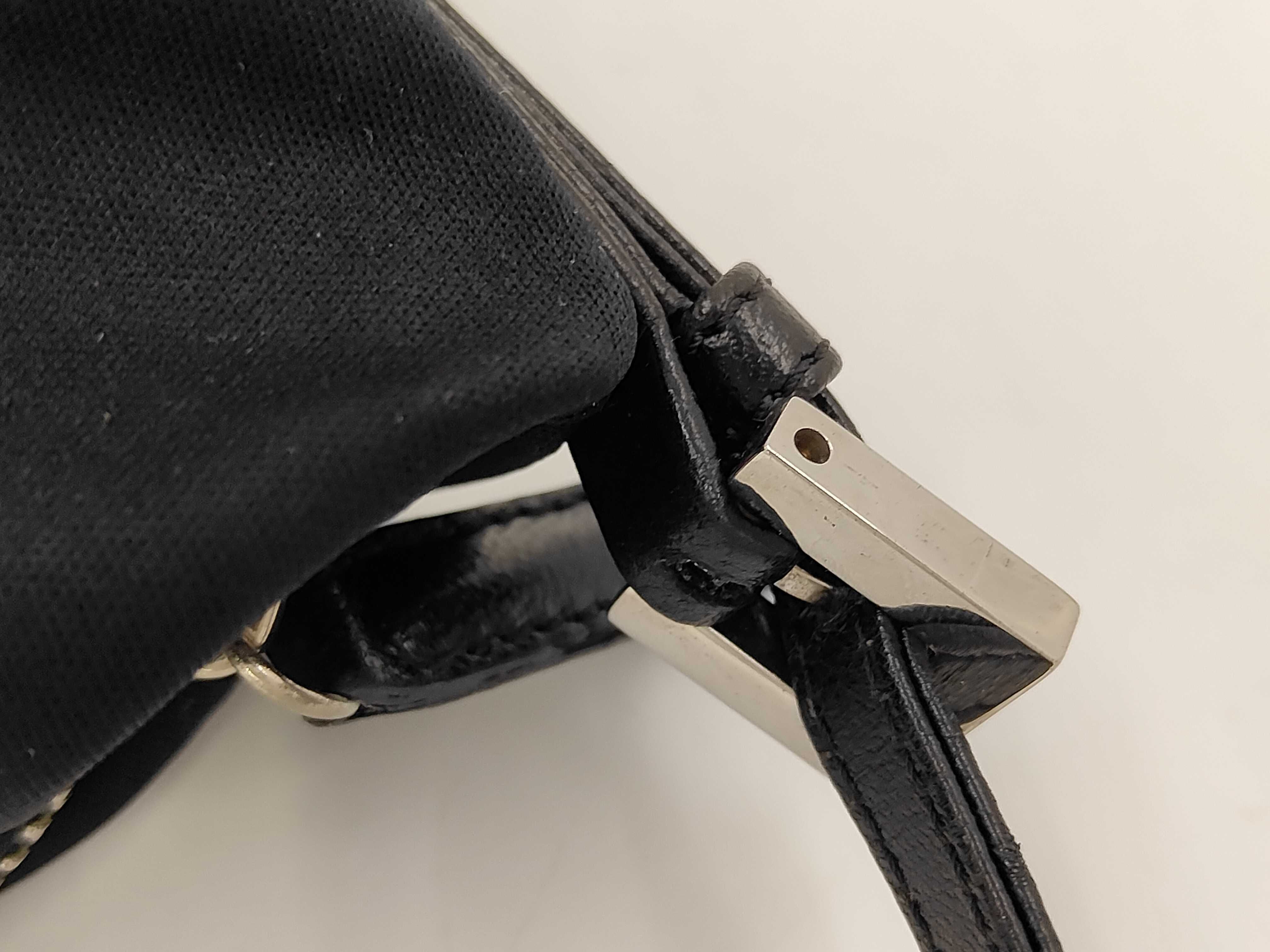 One-Shoulder Cotton Shoulder Bag, Black Handbag — view 7