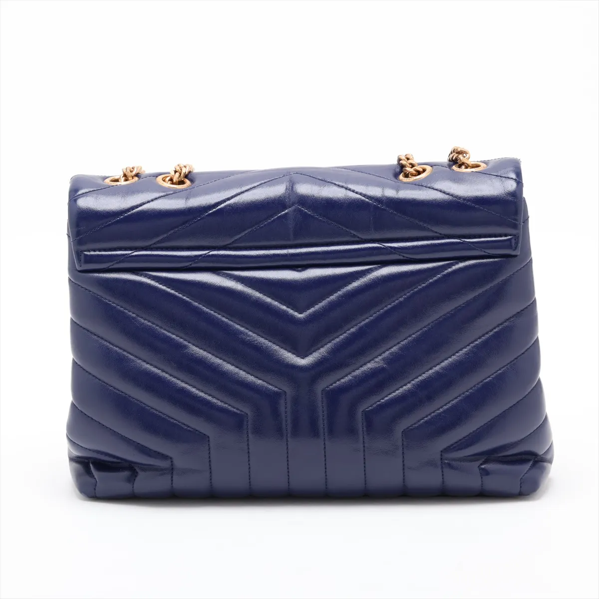 Loulou Medium Leather Chain Shoulder Bag, Purple, 487216 — view 2