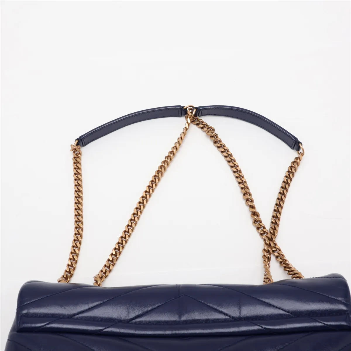 Loulou Medium Leather Chain Shoulder Bag, Purple, 487216 — view 6