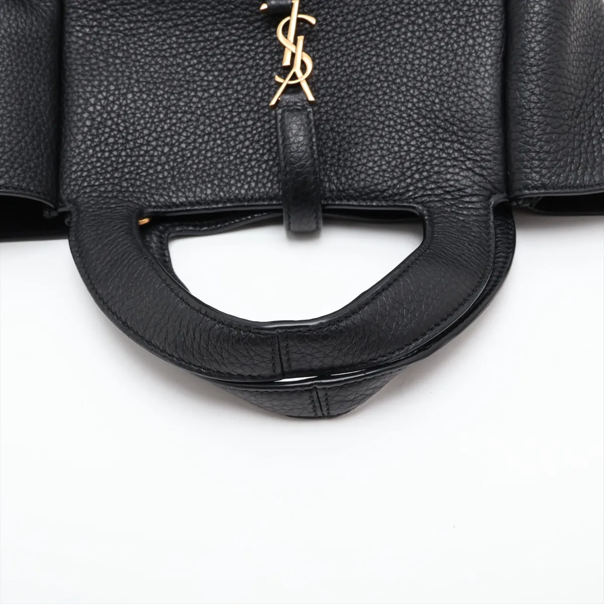 LE 5 A 7 Baby Bear Leather 2-Way Handbag, Black — view 5