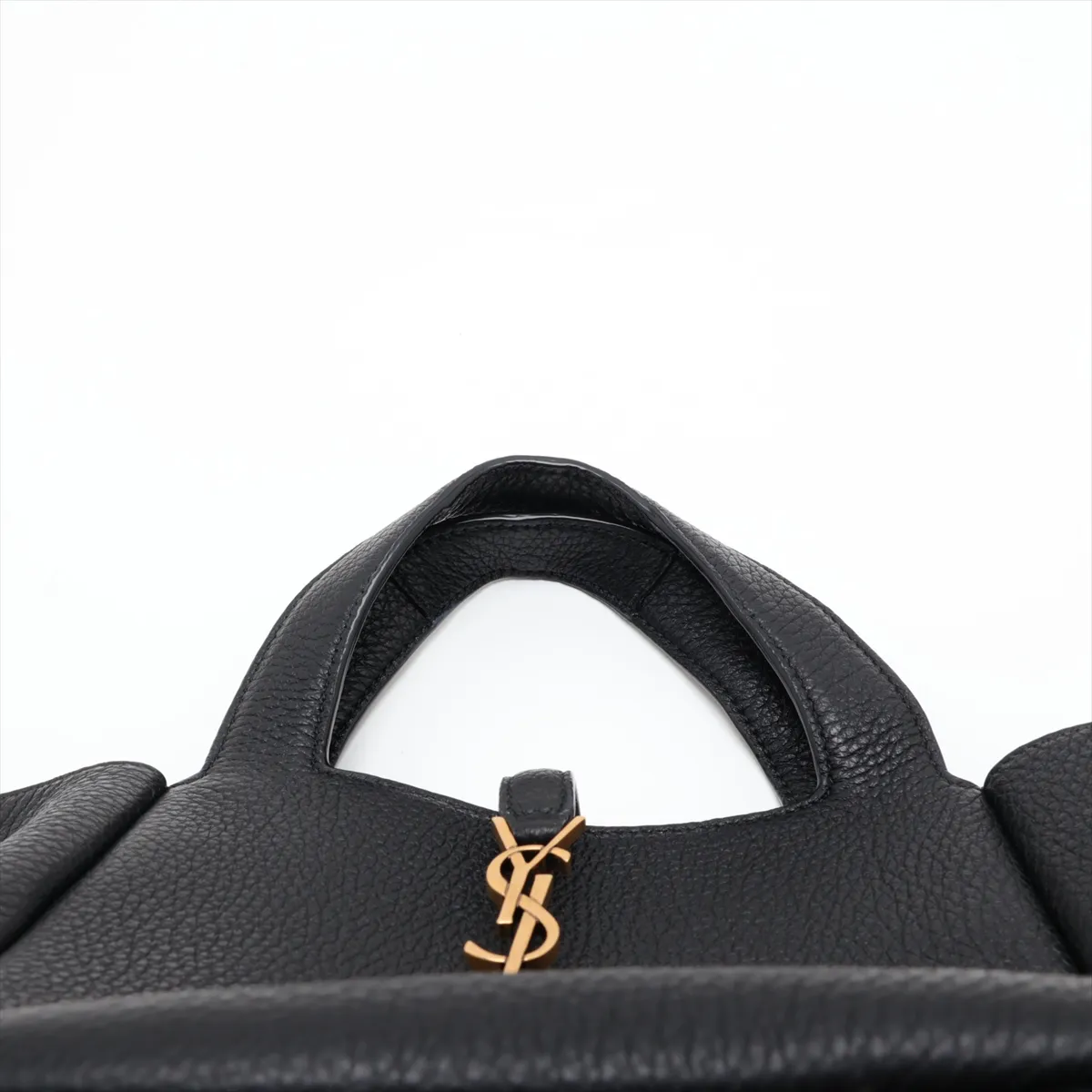 LE 5 A 7 Baby Bear Leather 2-Way Handbag, Black — view 6