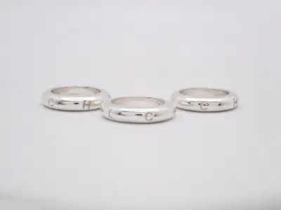 Triple ring, 925 sterling silver, #12, 26.6g