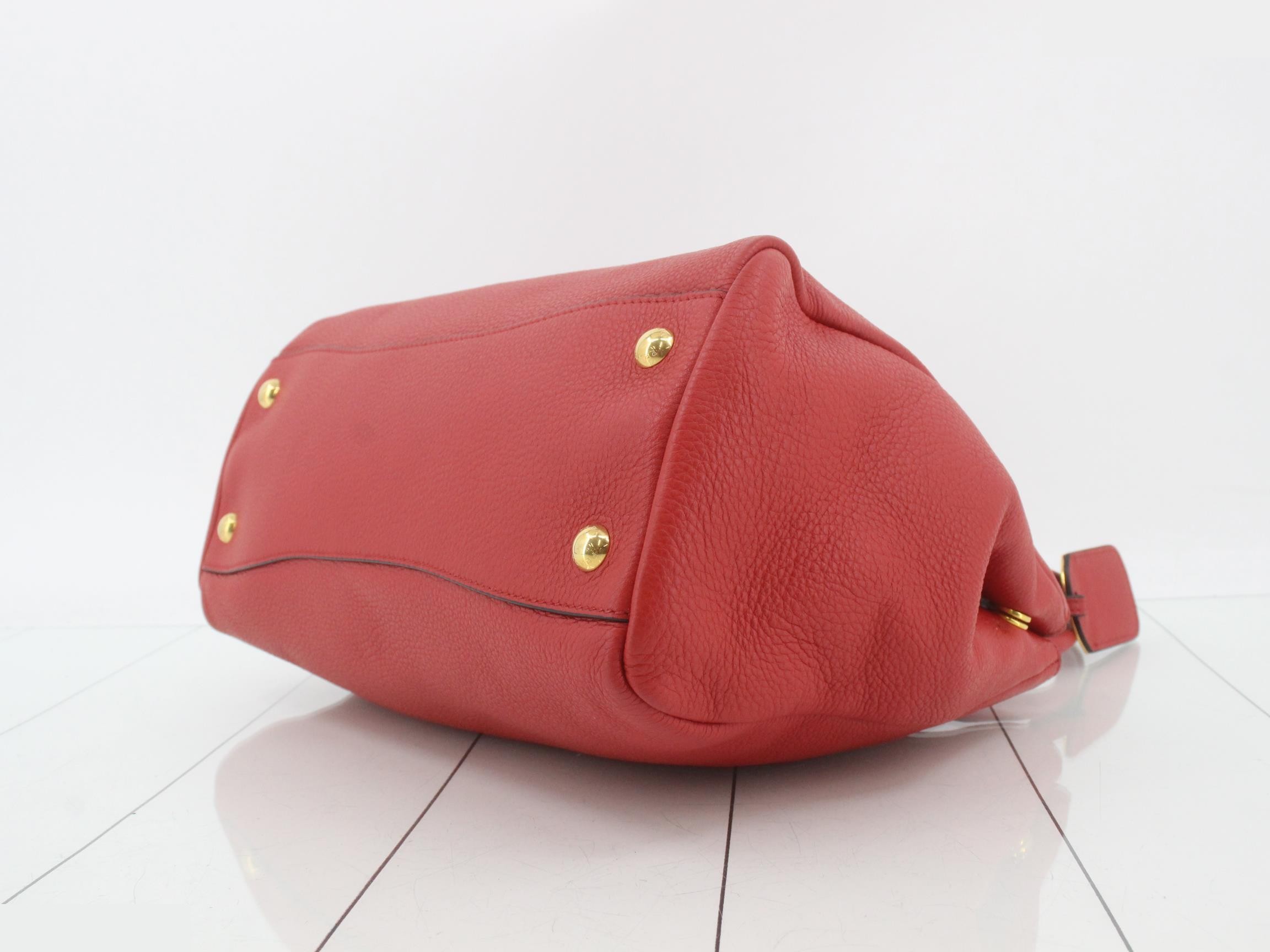 2-Way Handbag, Lambskin, Red — view 6
