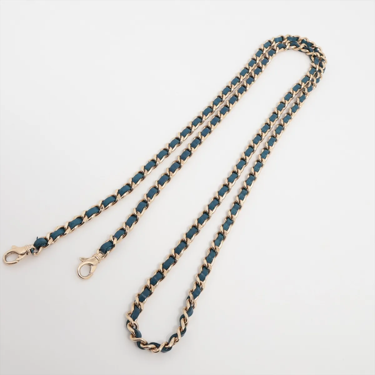 Matelasse Lambskin Chain Wallet Blue Gold Hardware 23662364 No. 23 — view 5